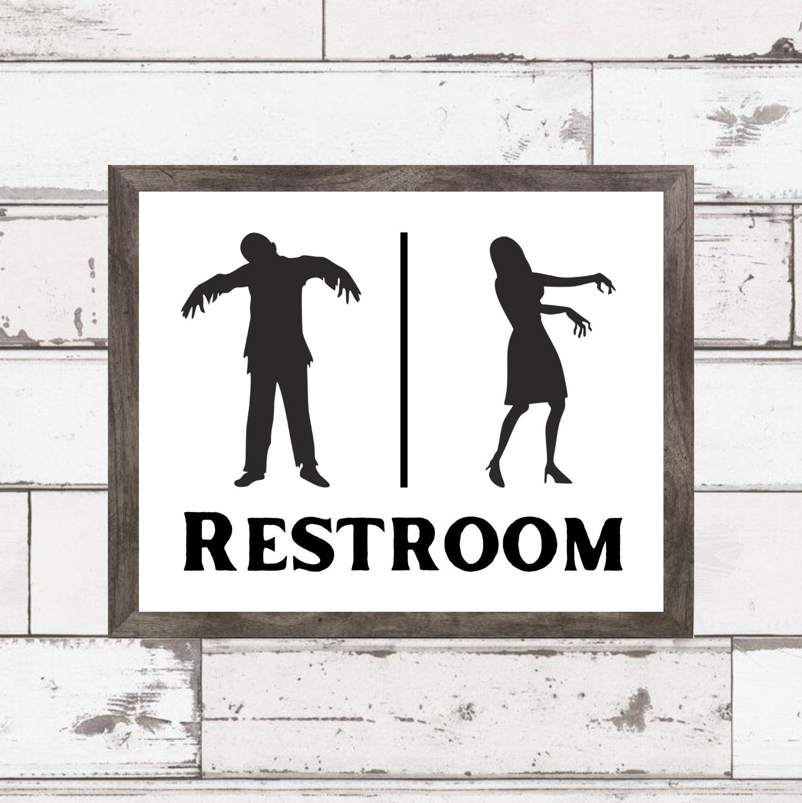 Halloween Bathroom Sign, Halloween Restroom Printable Wall Art inside Printable Halloween Bathroom Sign