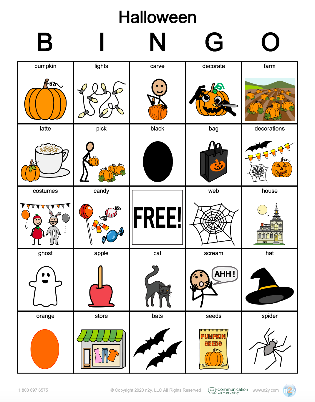 Halloween Bingo Activity - Free Digital Download throughout Free Printable Halloween Word Bingo Cards