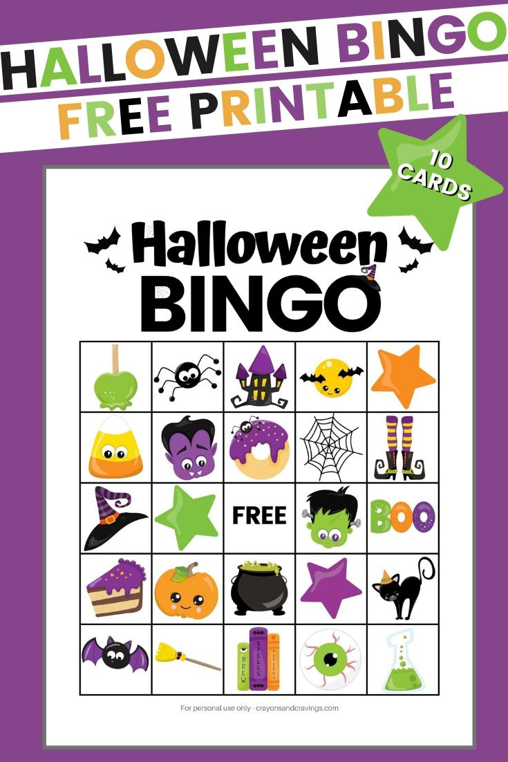 Halloween Bingo Free Printable Halloween Game For Kids pertaining to Printable Halloween Bingo For Kids