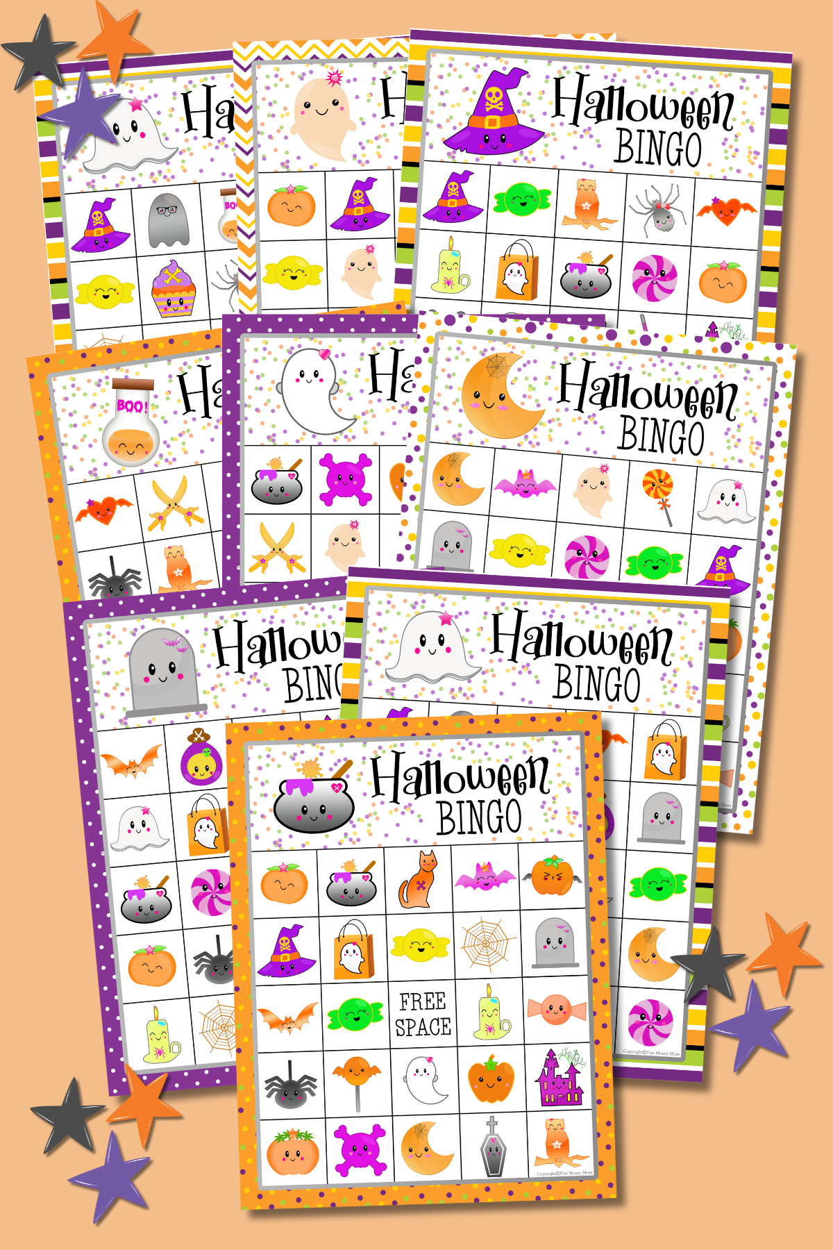 Halloween Bingo (Free Printables) - Fun Money Mom with 25 Printable Halloween Bingo Cards