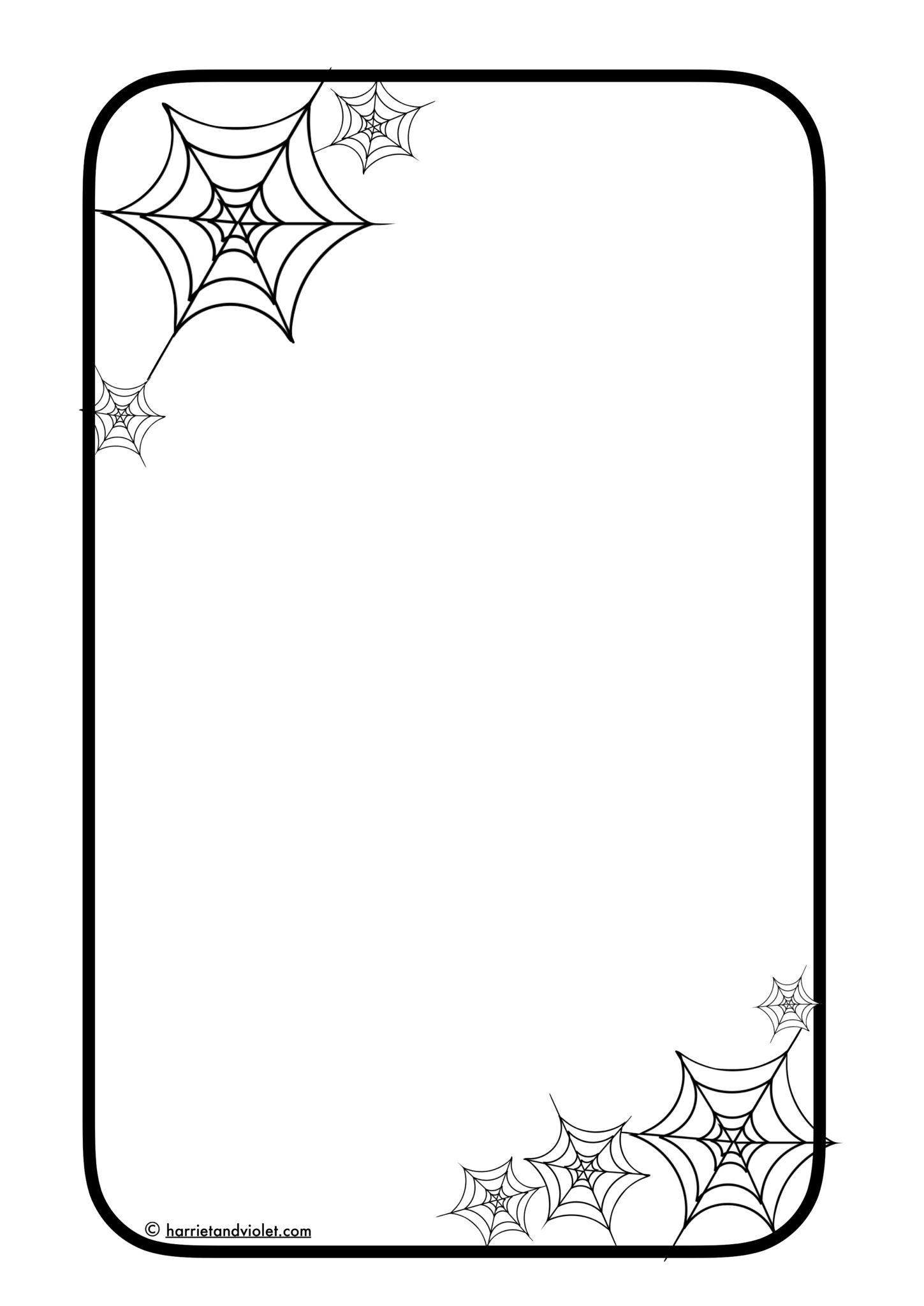 Halloween Border Paper A4 - Skeleton, Bat, Cobweb + Ghost regarding Free Printable Halloween Stationery Borders