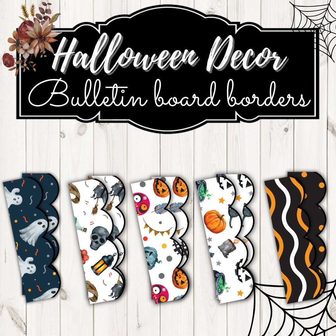 Halloween Bulletin Board Borders - Halloween Fall Classroom Wall in Printable Halloween Bulletin Board Borders