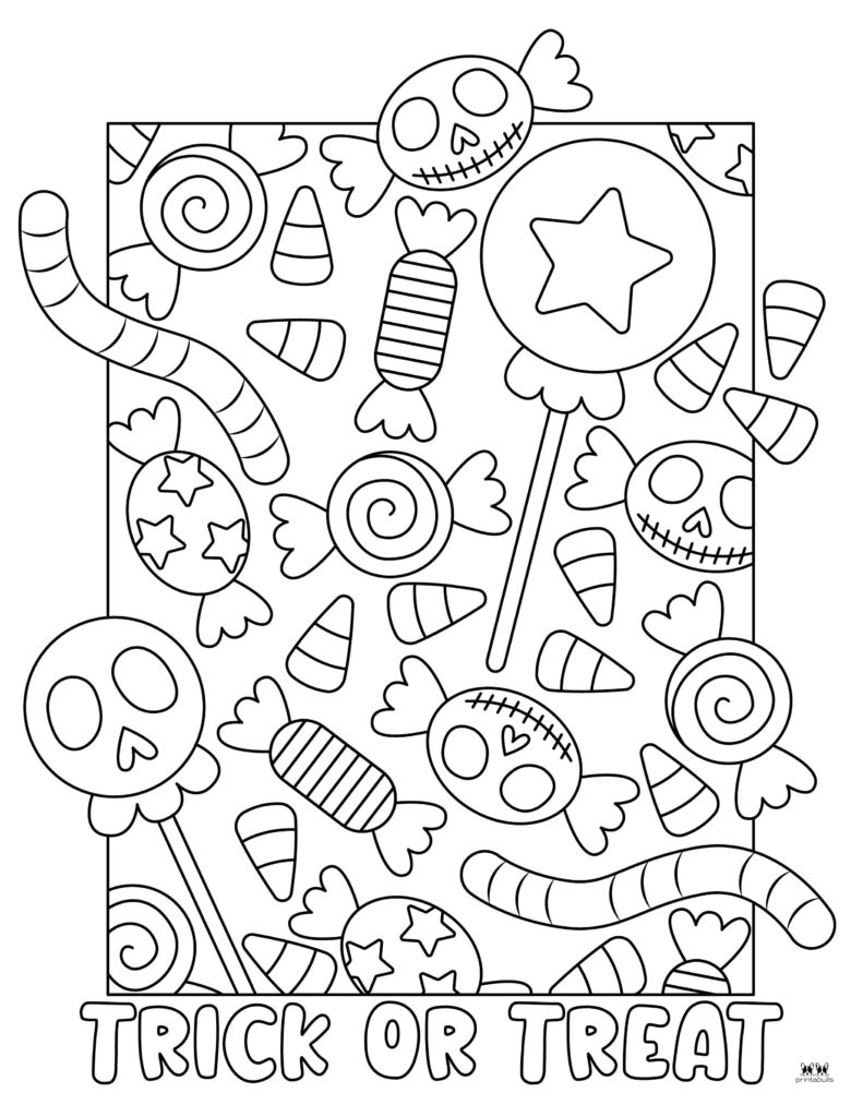 Halloween Candy Coloring Pages - 25 Free Pages | Printabulls with Free Printable Halloween Candy Coloring Pages