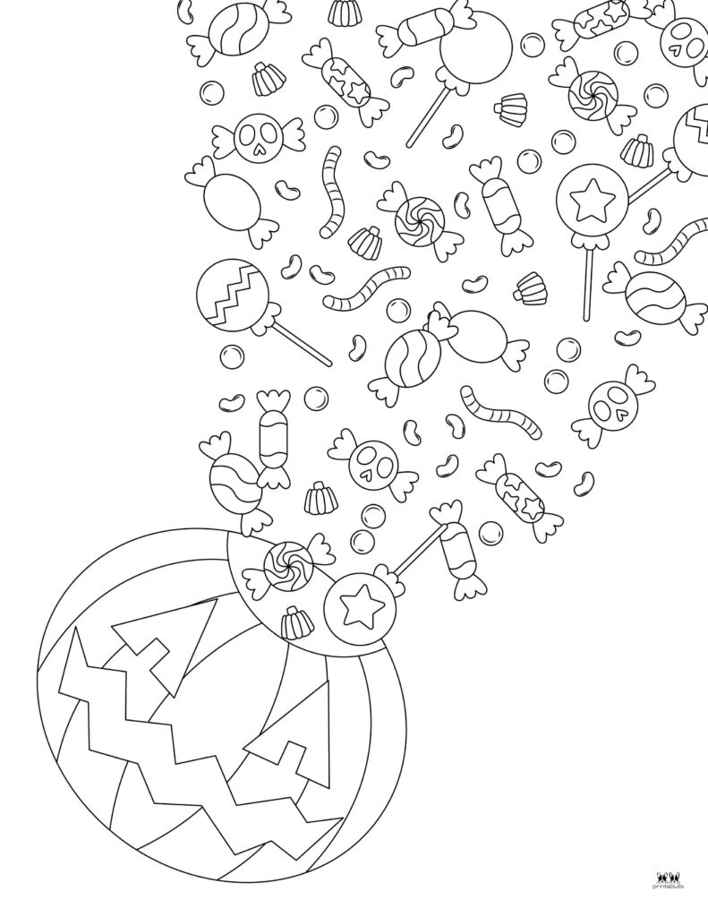 Halloween Candy Coloring Pages - 25 Free Pages | Printabulls within Free Printable Halloween Candy Coloring Pages