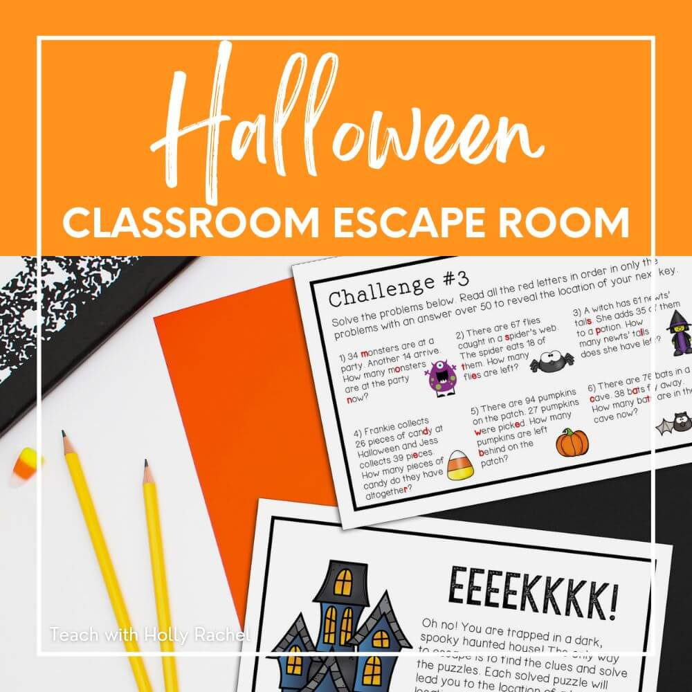 Halloween Classroom Escape Room - Teach With Holly Rachel in Free Halloween Escape Room Printable