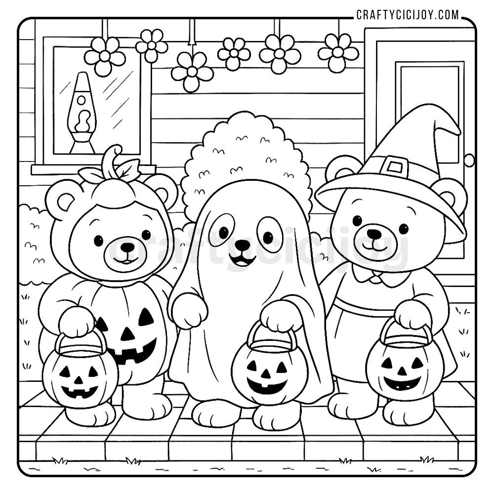 Halloween Coloring Pages - Craftycicijoy Coloring Pages intended for Halloween Pictures To Colour Printable
