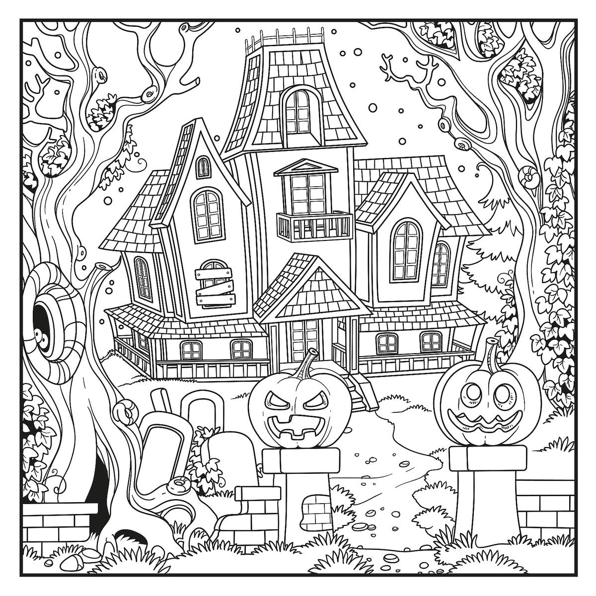 Halloween Coloring Pages: Fun Printable Halloween Activities For within Full Size Printable Halloween Coloring Pages