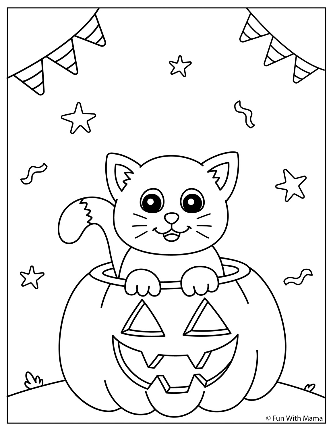 Halloween Coloring Pages - Fun With Mama in Printable Halloween Coloring Pages For Preschoolers
