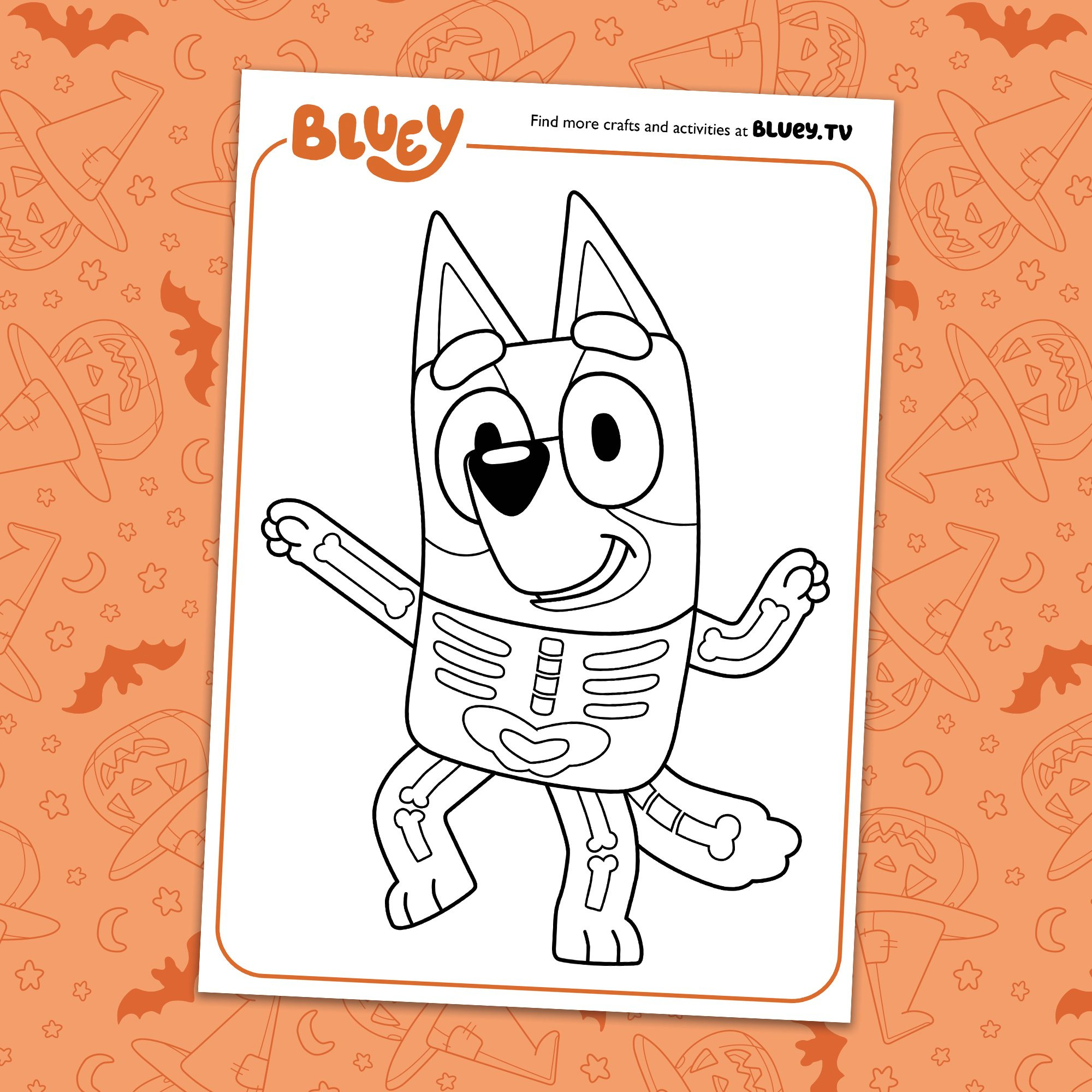 Halloween Costume Colouring Sheets - Bluey Official Website inside Printable Halloween Coloring Pages Bluey