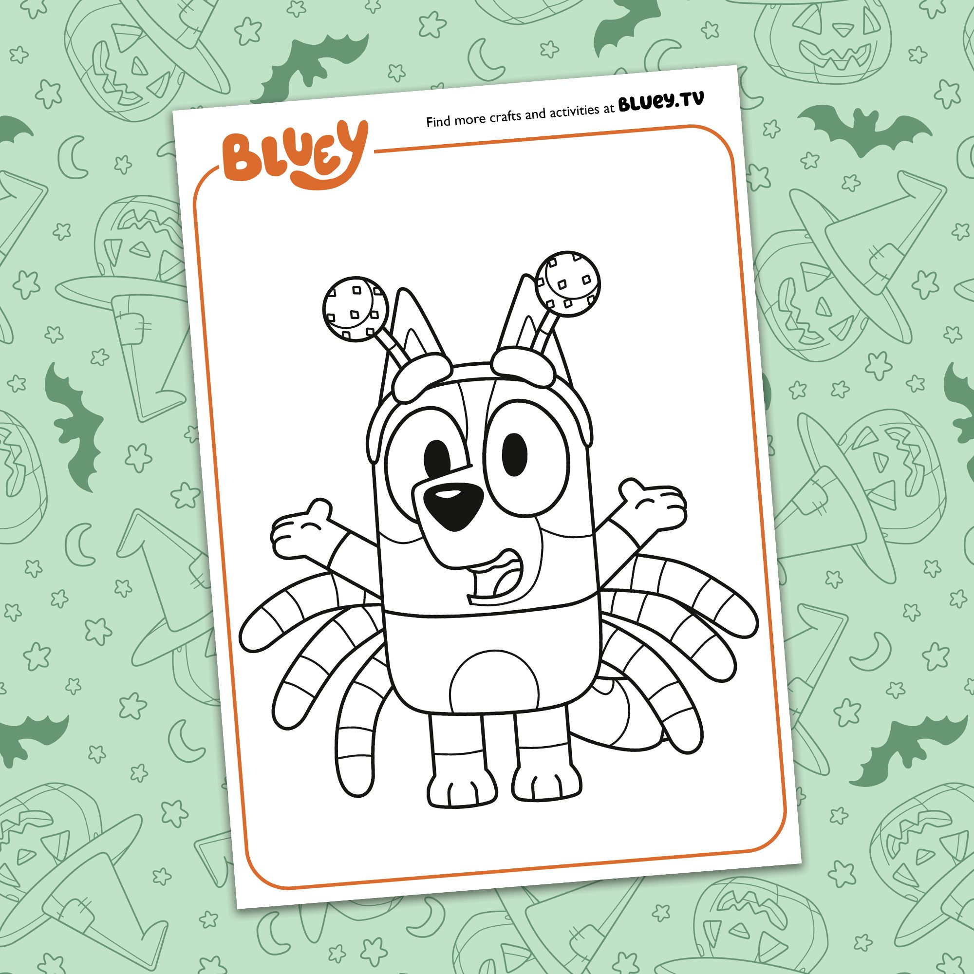 Halloween Costume Colouring Sheets - Bluey Official Website with Coloring Pages Printable Halloween Bluey