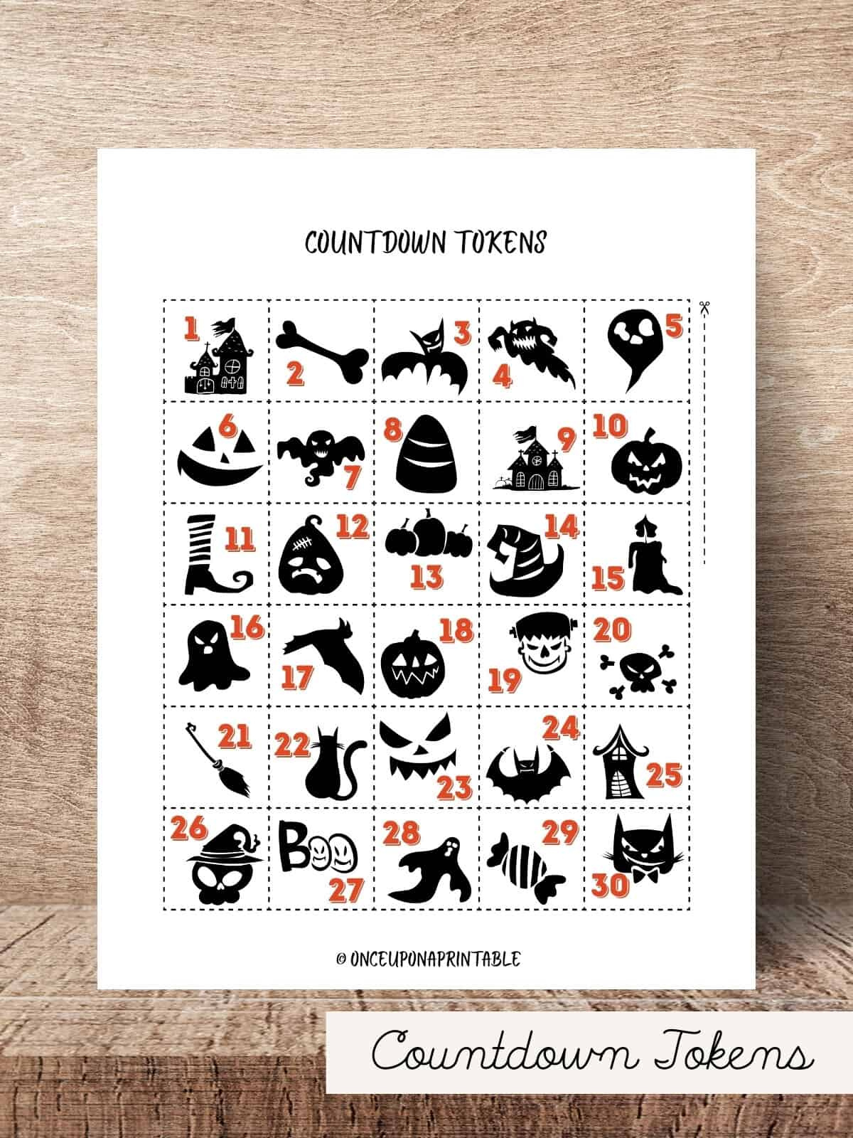 Halloween Countdown Calendar Free Printables - Once Upon A Printable pertaining to Printable Halloween Countdown