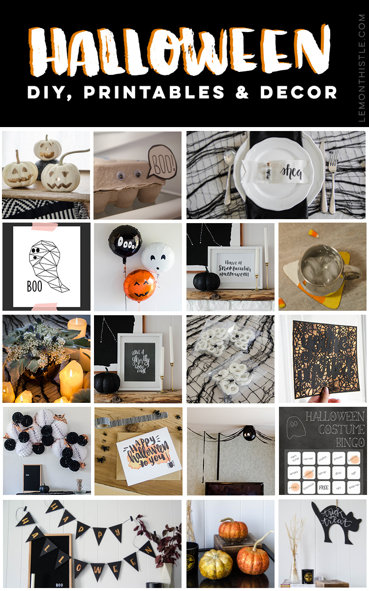 Halloween Diy, Decor &amp;amp; Printables - Lemon Thistle regarding Printable Halloween Items