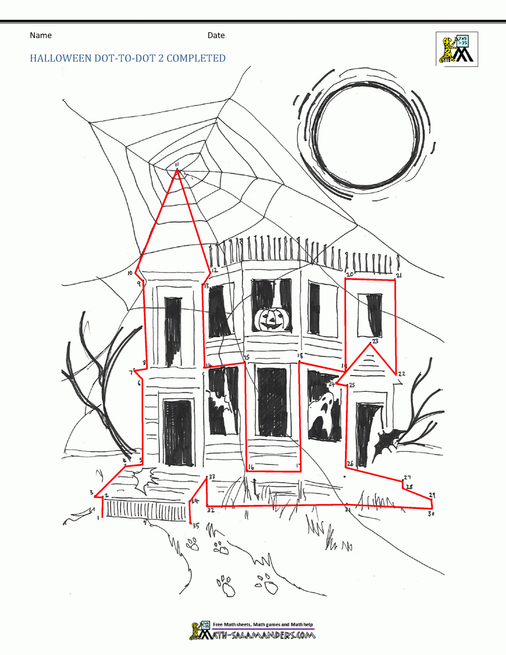 Halloween Dot To Dot with regard to Free Printable Halloween Dot To Dot Hard