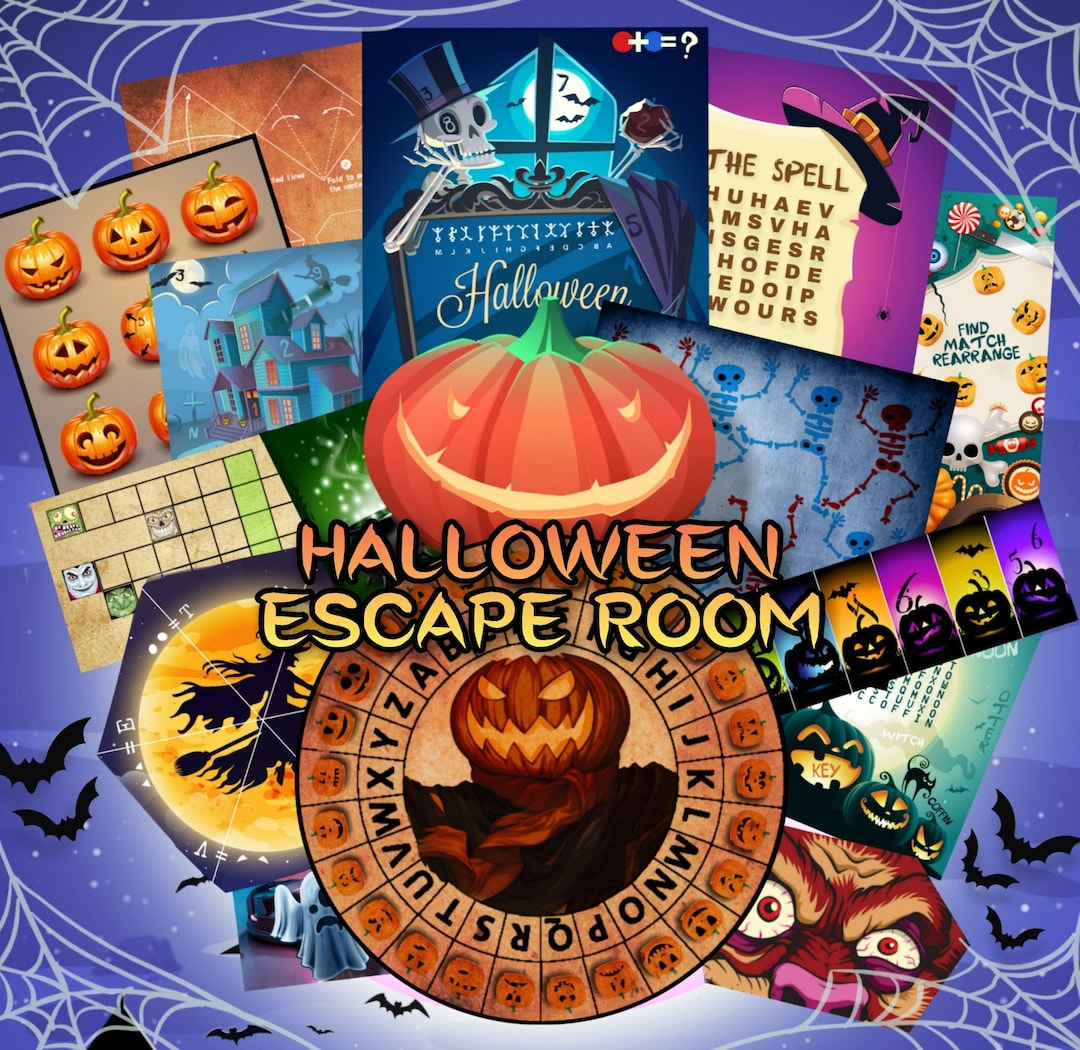 Halloween Escape Room Printable – Spooky Puzzle Game For Kids - Etsy.de for Printable Halloween Escape Room