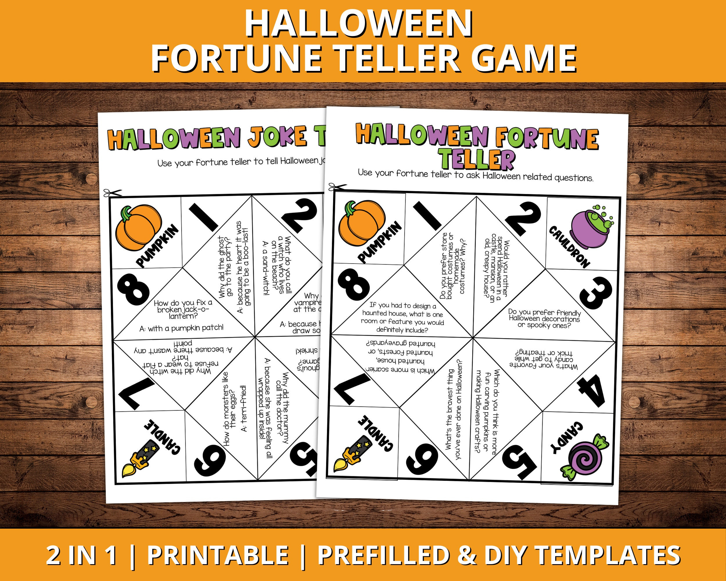 Halloween Fortune Teller Game, Halloween Jokes For Kids, Halloween regarding Printable Halloween Fortune Teller