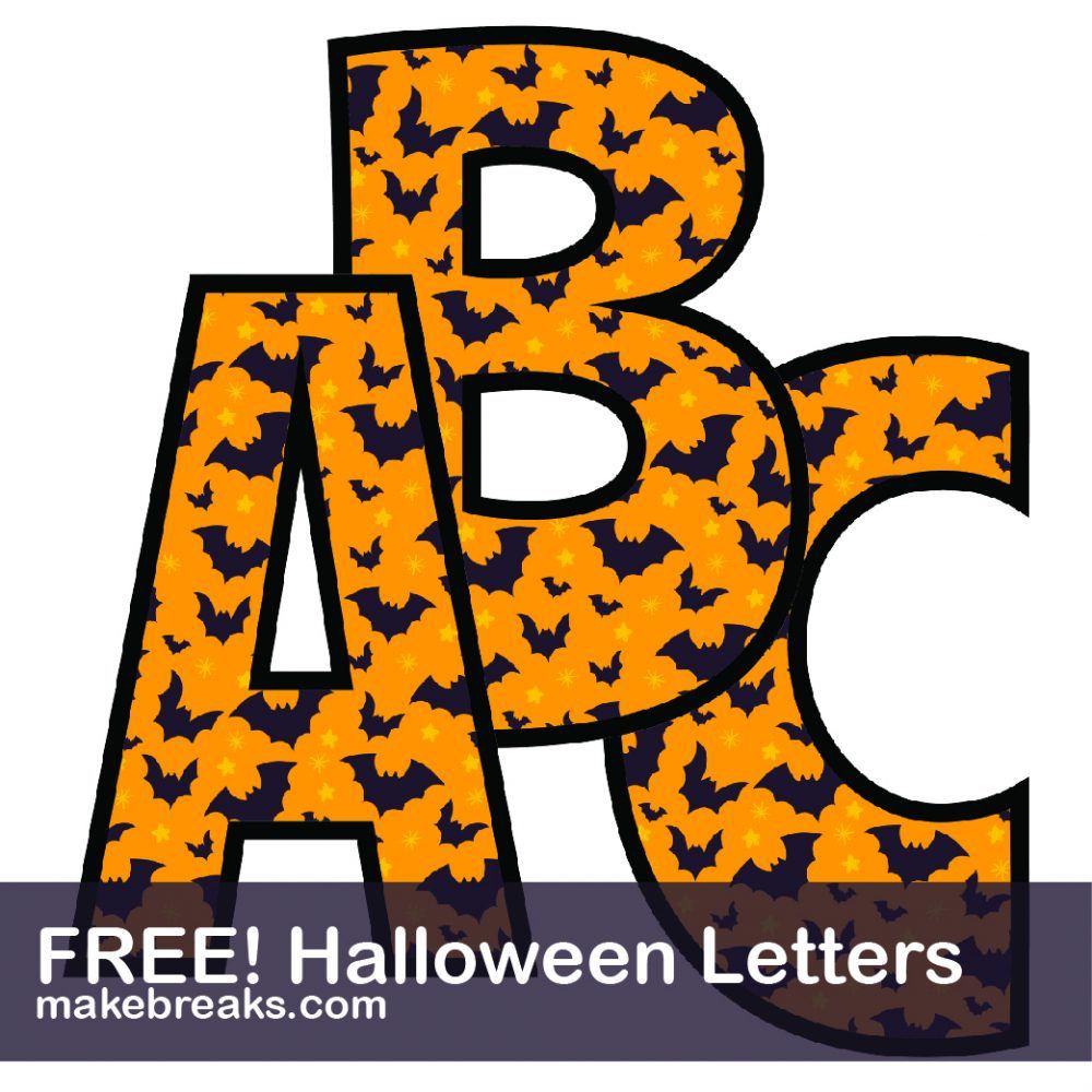 Halloween Free Printable Alphabet - Make Breaks regarding Free Printable Halloween Alphabet