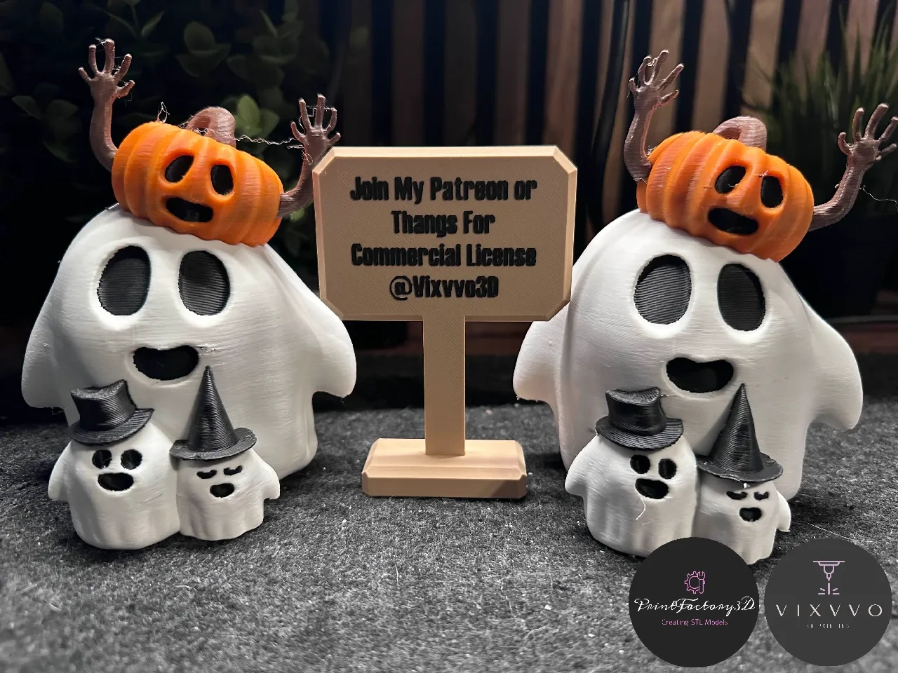 Halloween Ghost Famillyjustin Vangaal | Download Free Stl for Free 3d Printable Halloween Decorations