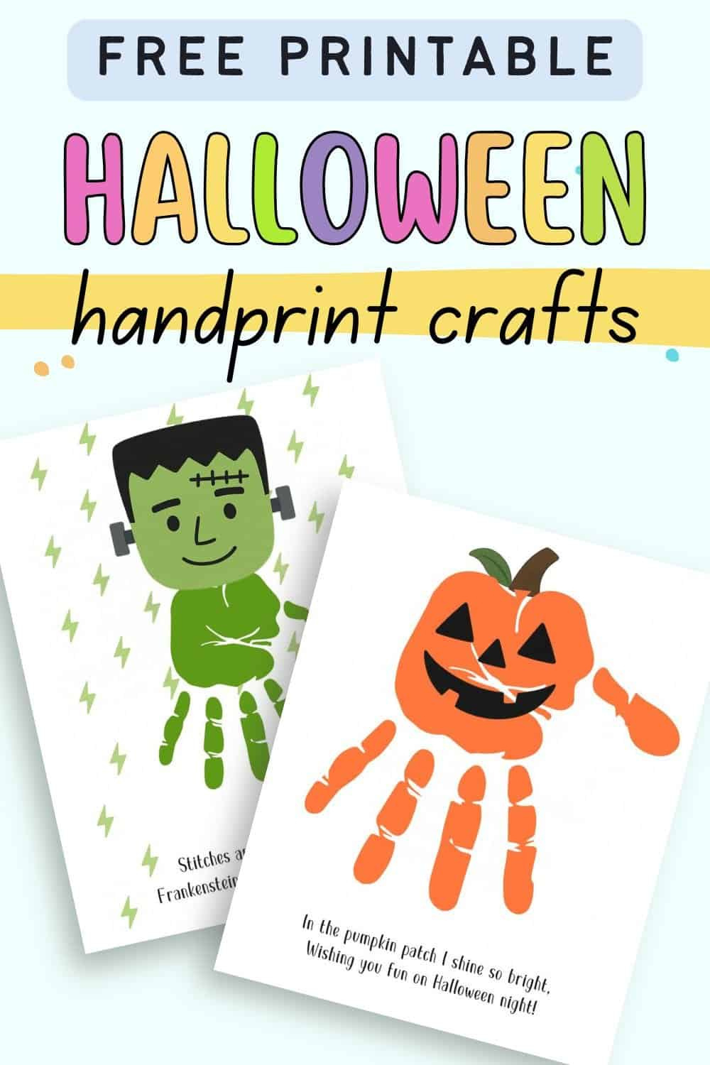 Halloween Handprint Poems - The Artisan Life with regard to Printable Halloween Handprint
