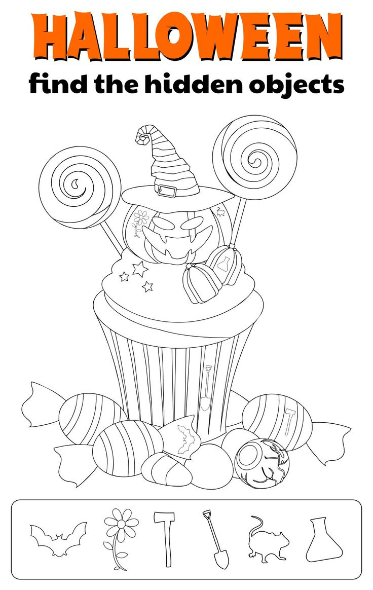 Halloween Hidden Objects - 15 Free Pdf Printables | Printablee with Printable Halloween Hidden Object Games