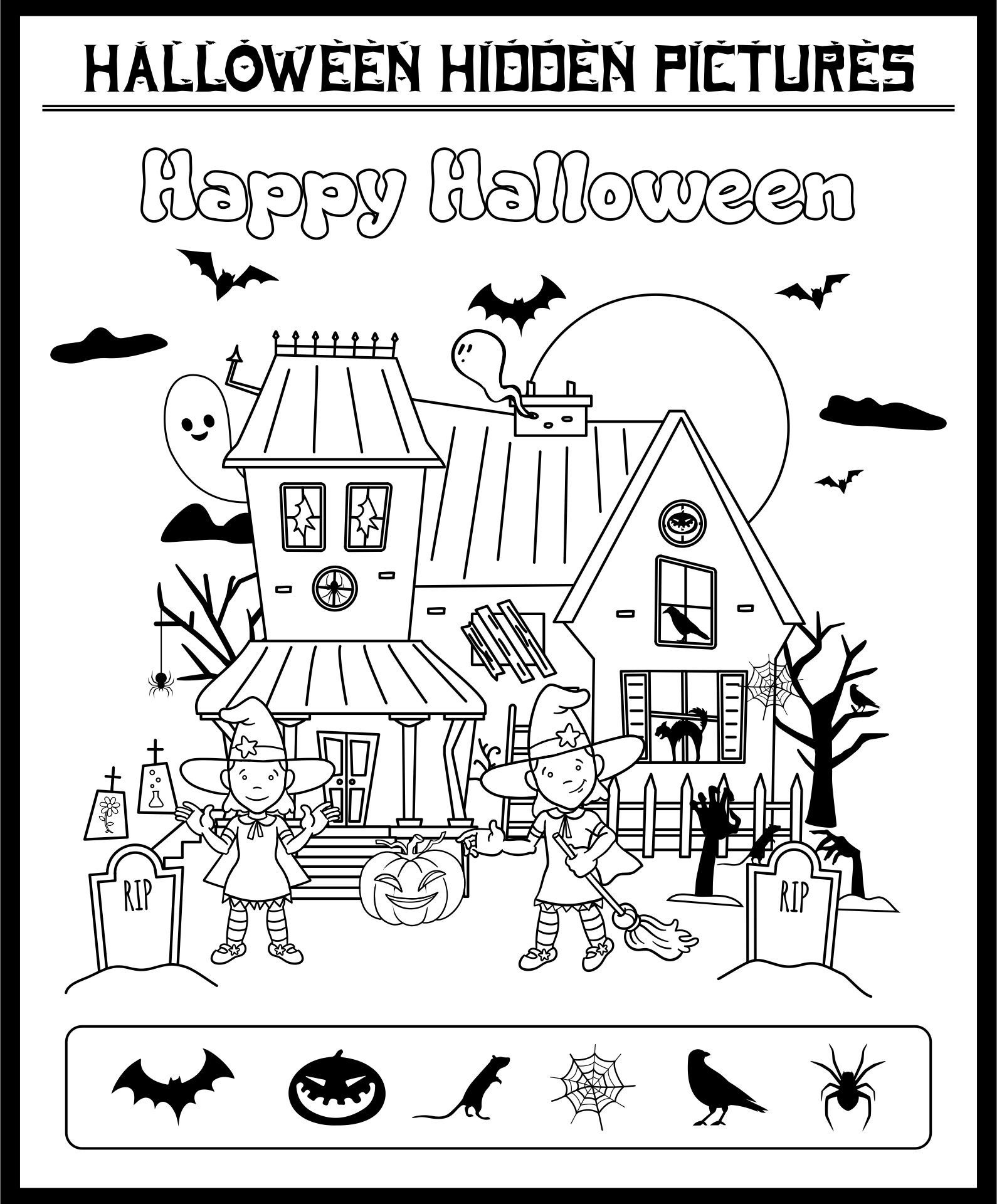 Halloween Hidden Picture Activities - 15 Free Pdf Printables with regard to Free Printable Halloween Hidden Pictures