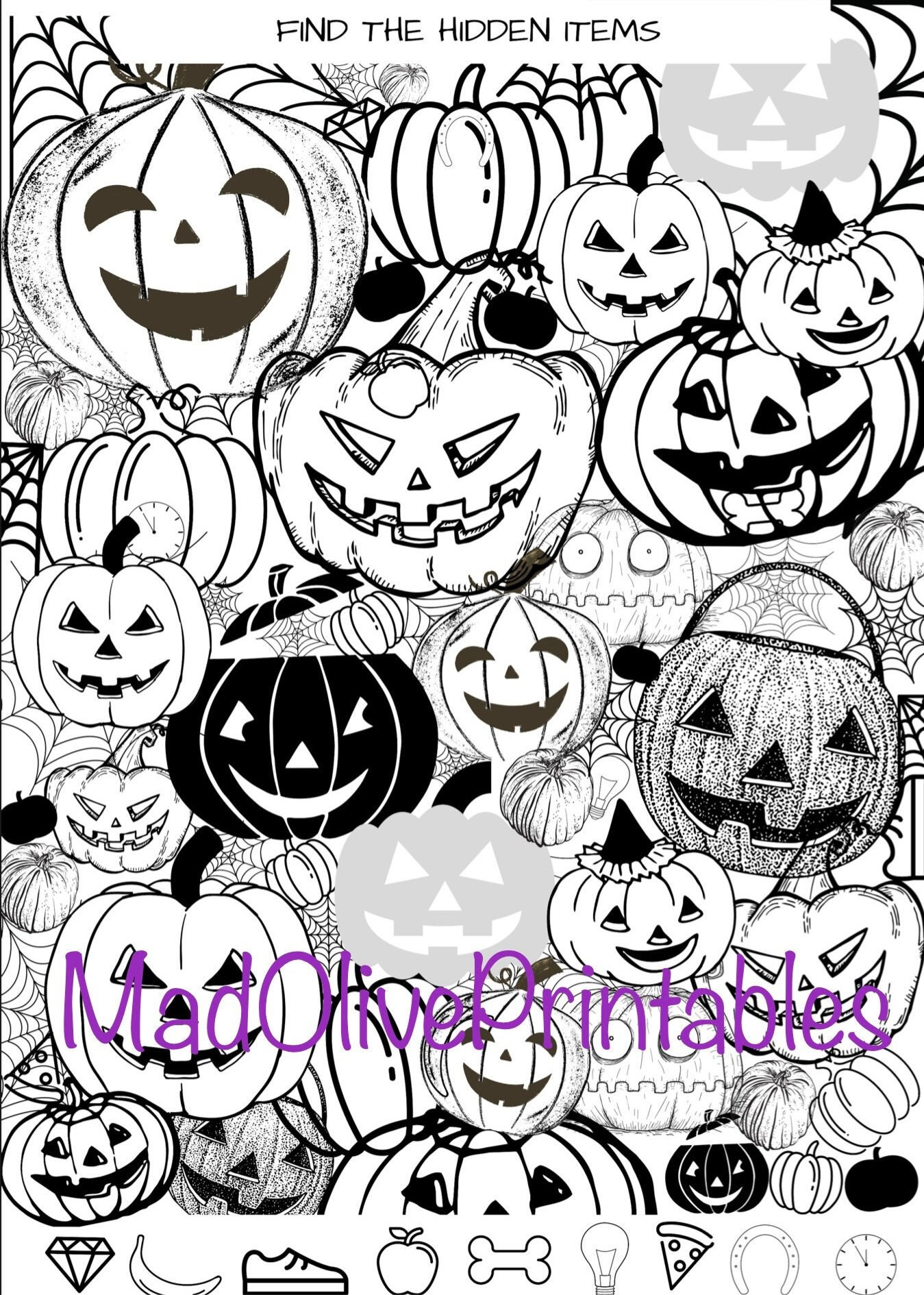 Halloween Hidden Picture Printable - Worksheets Library with Printable Halloween Hidden Pictures
