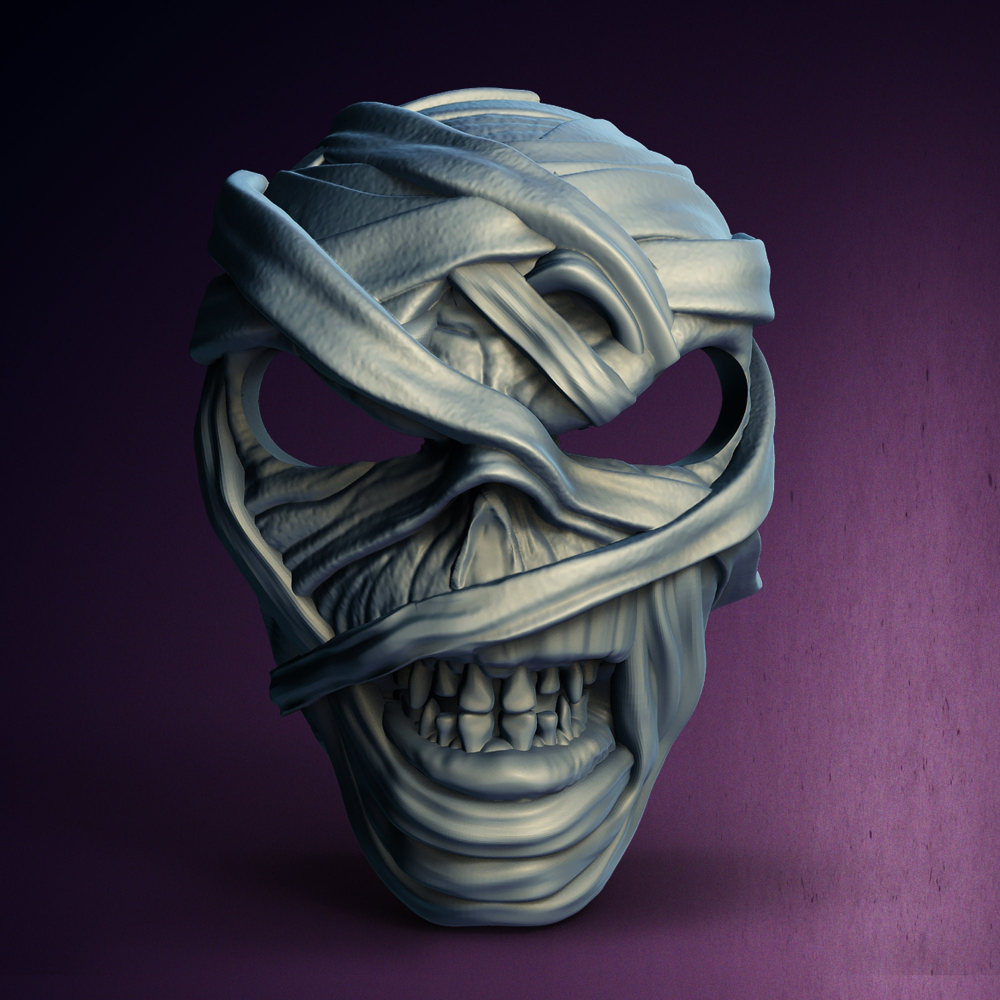 Halloween Horror Mummy Head Spooky Mask - Stl Format 3D Printable pertaining to 3d Printable Halloween Mask