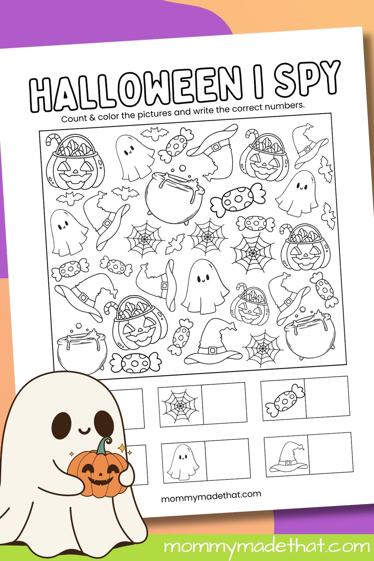 Halloween I Spy (Free Printable) regarding Free Printable Halloween I Spy