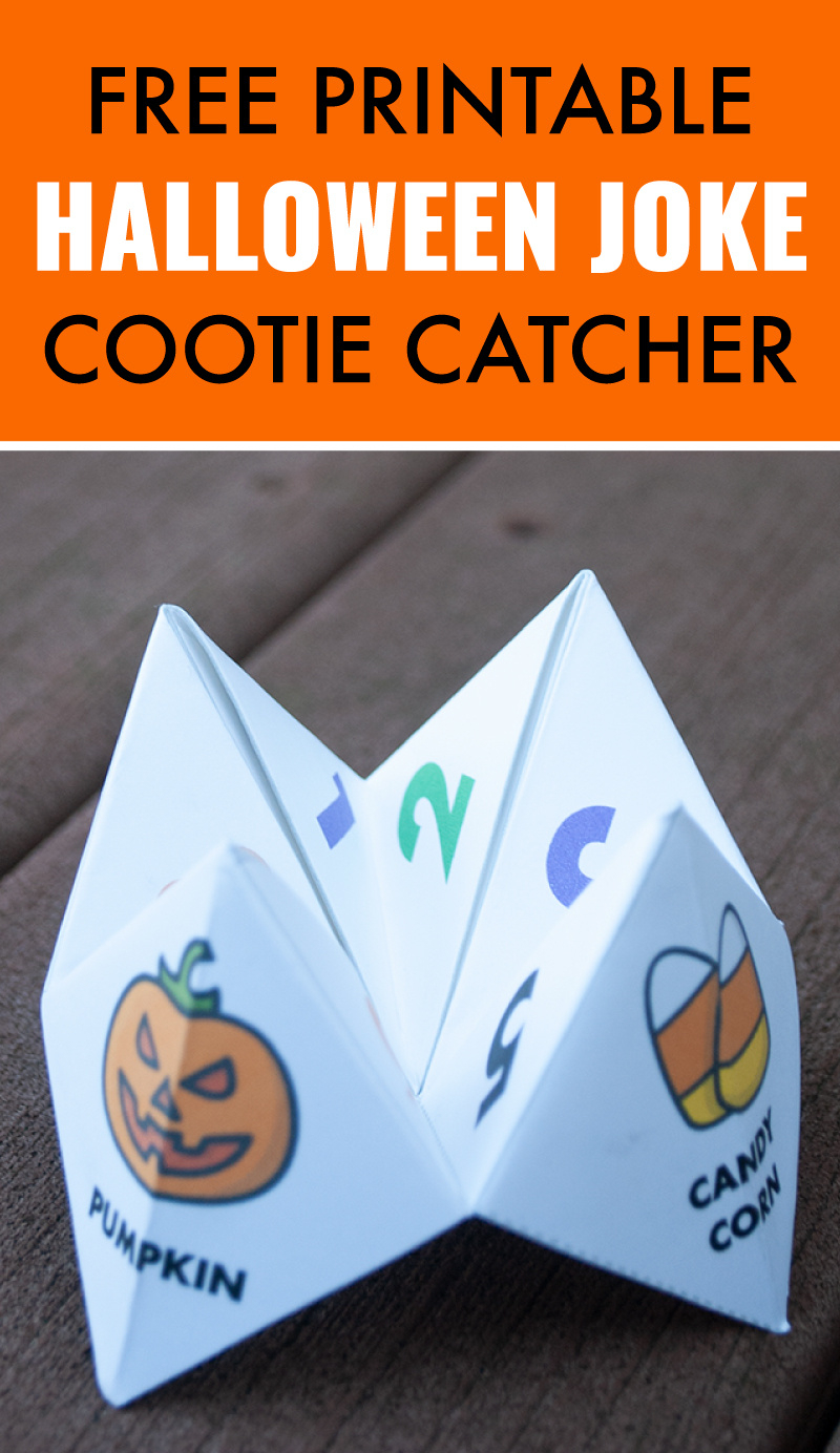 Halloween Joke Cootie Catcher - Free Printable - Pjs And Paint in Printable Halloween Cootie Catchers
