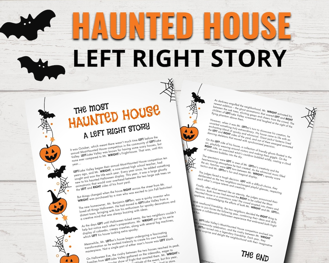 Halloween Left Right Game: Spooky Fun For All Ages in Free Printable Halloween Left Right Game