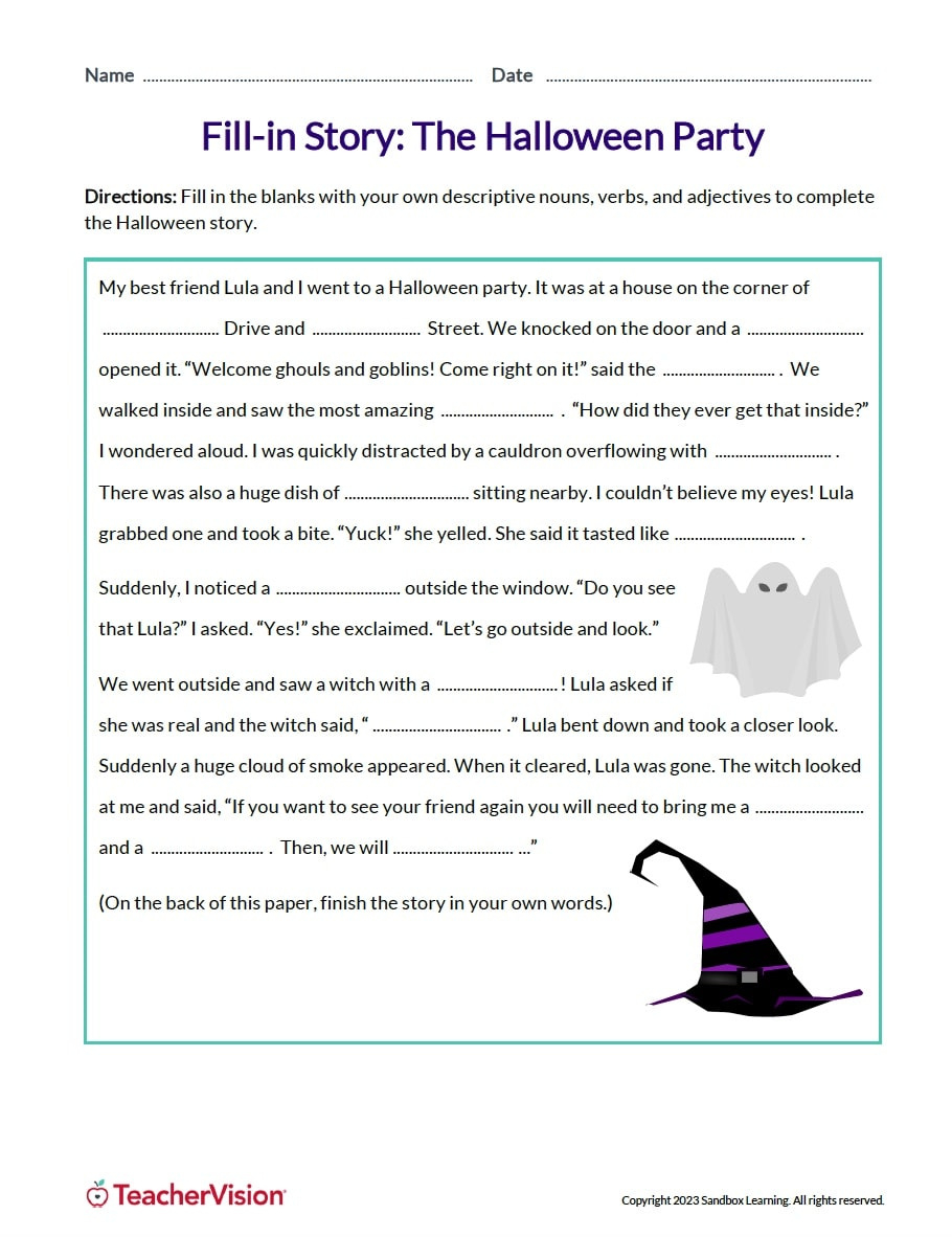 Halloween Lesson Plans, Activities, &amp;amp; Worksheets - Teachervision pertaining to Printable Halloween Stories For 4th Graders