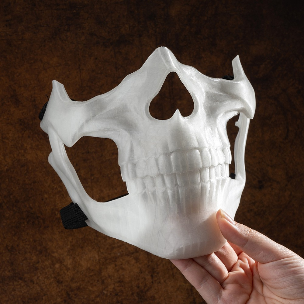 Halloween Mask 3D Printed, Wearable Skull Mask Carnival Mask pertaining to 3D Printable Halloween Mask