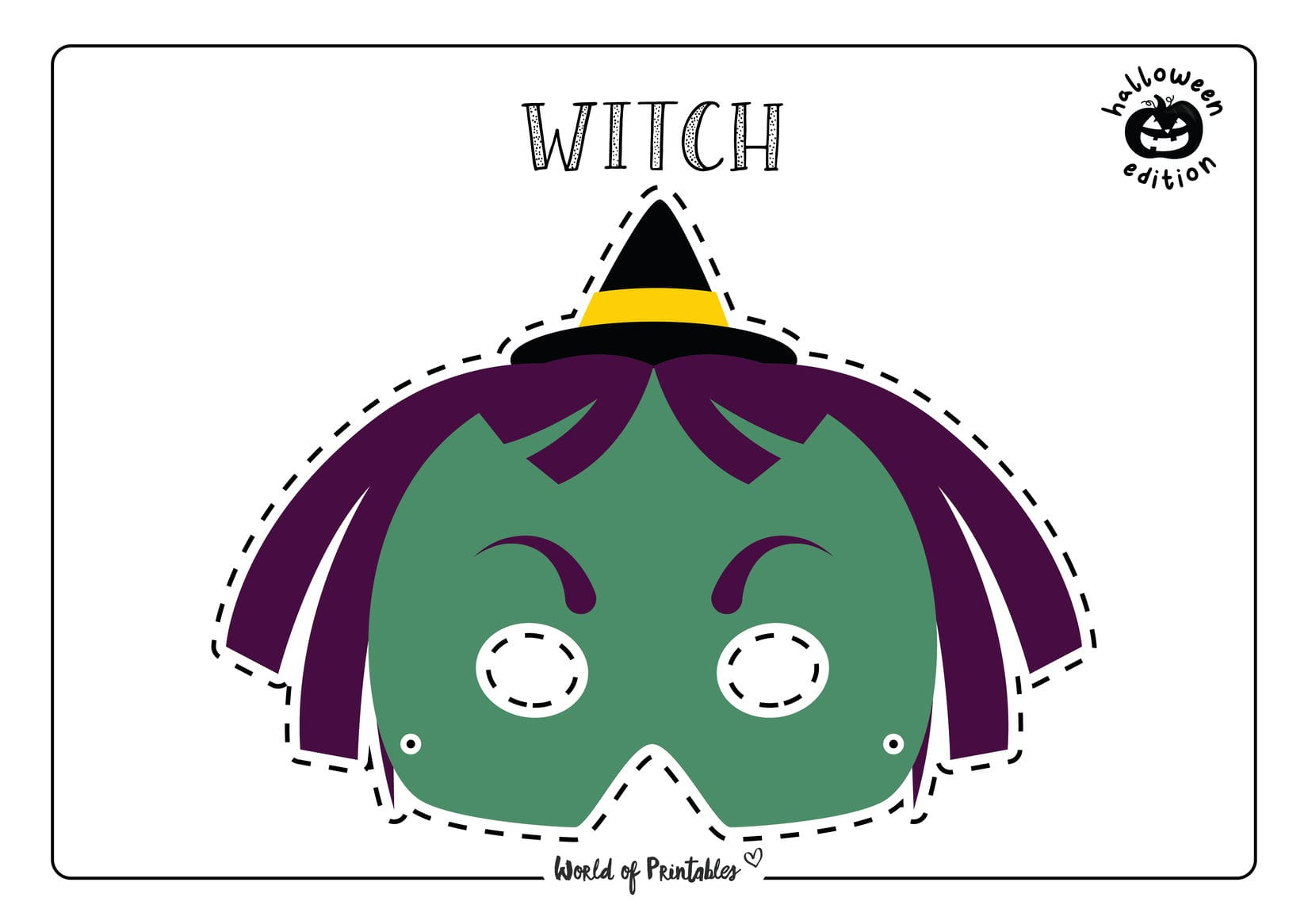 Halloween Mask Printables - World Of Printables inside Printable Halloween Face Mask Template
