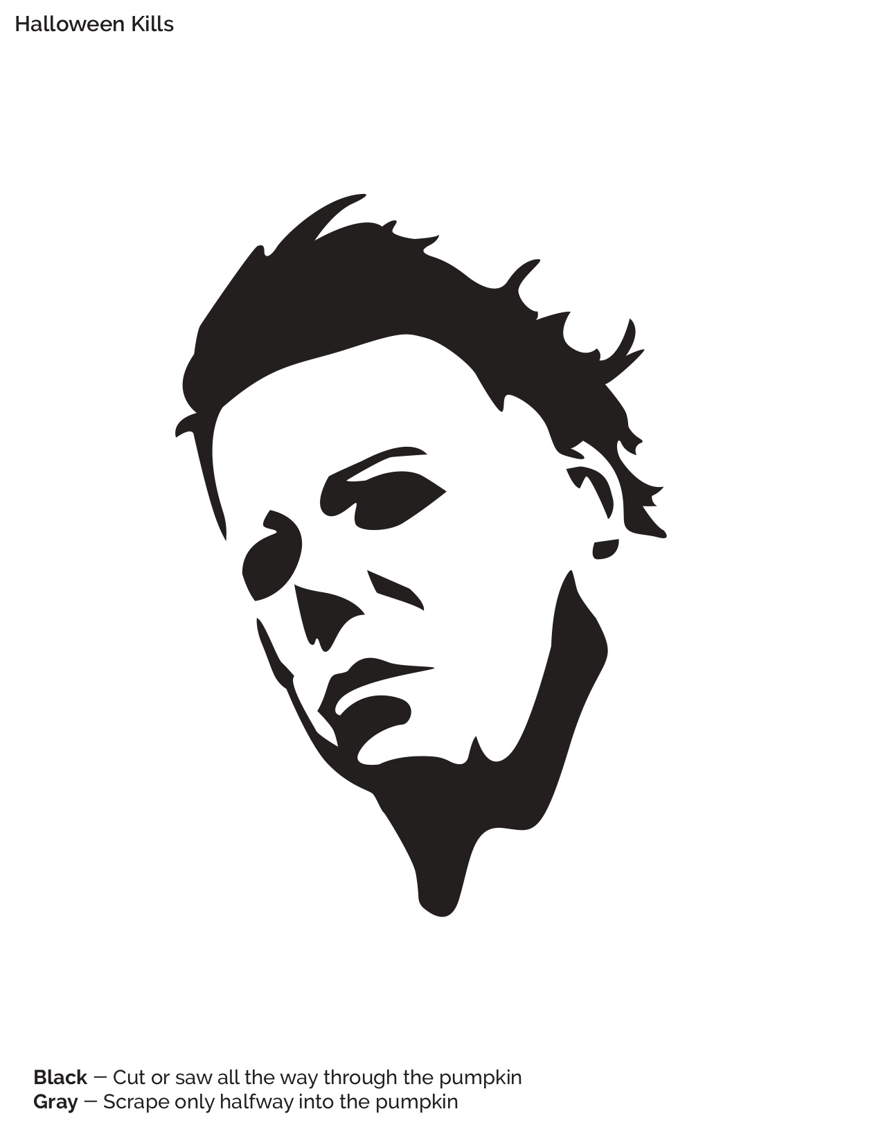 Halloween: Michael Myers (Free Pumpkin Stencil - Pumpkin Pattern inside Printable Michael Myers Pumpkin Stencil