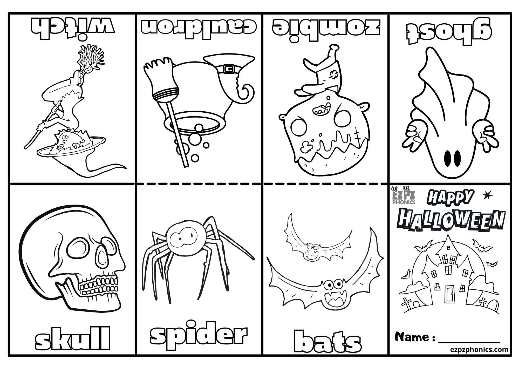 Halloween Mini Coloring Book Free Printable Pdf Download Number 1 intended for Printable Halloween Miniatures