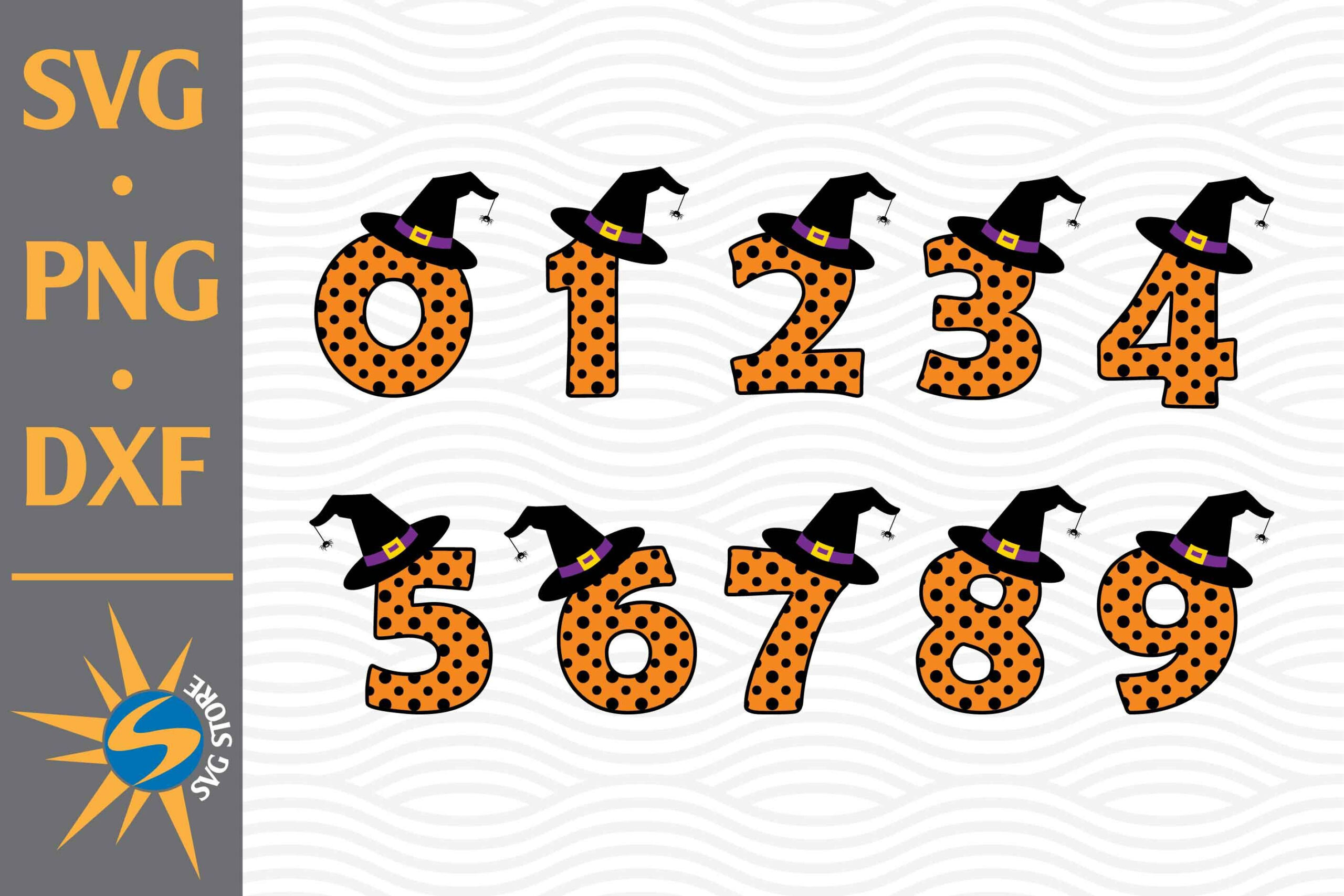 Halloween Numbers Svg, Png, Dxf Digital Files Include for Printable Halloween Numbers