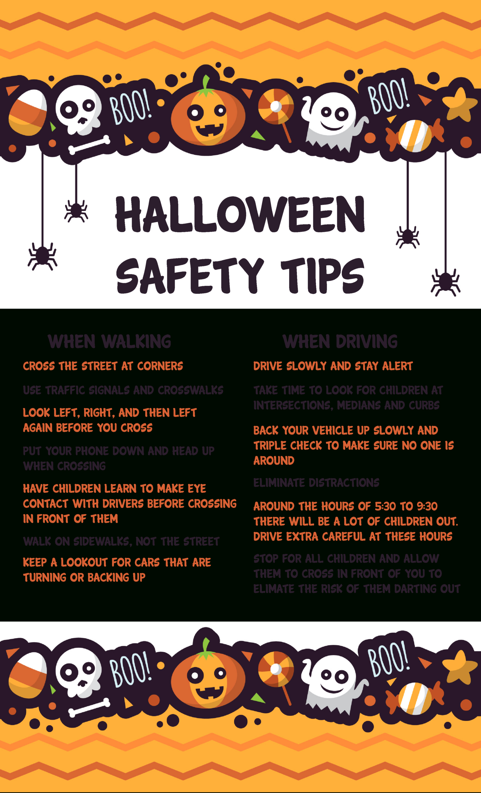 Halloween Safety Tips - Spellman Law Firm for Printable Halloween Safety Tips