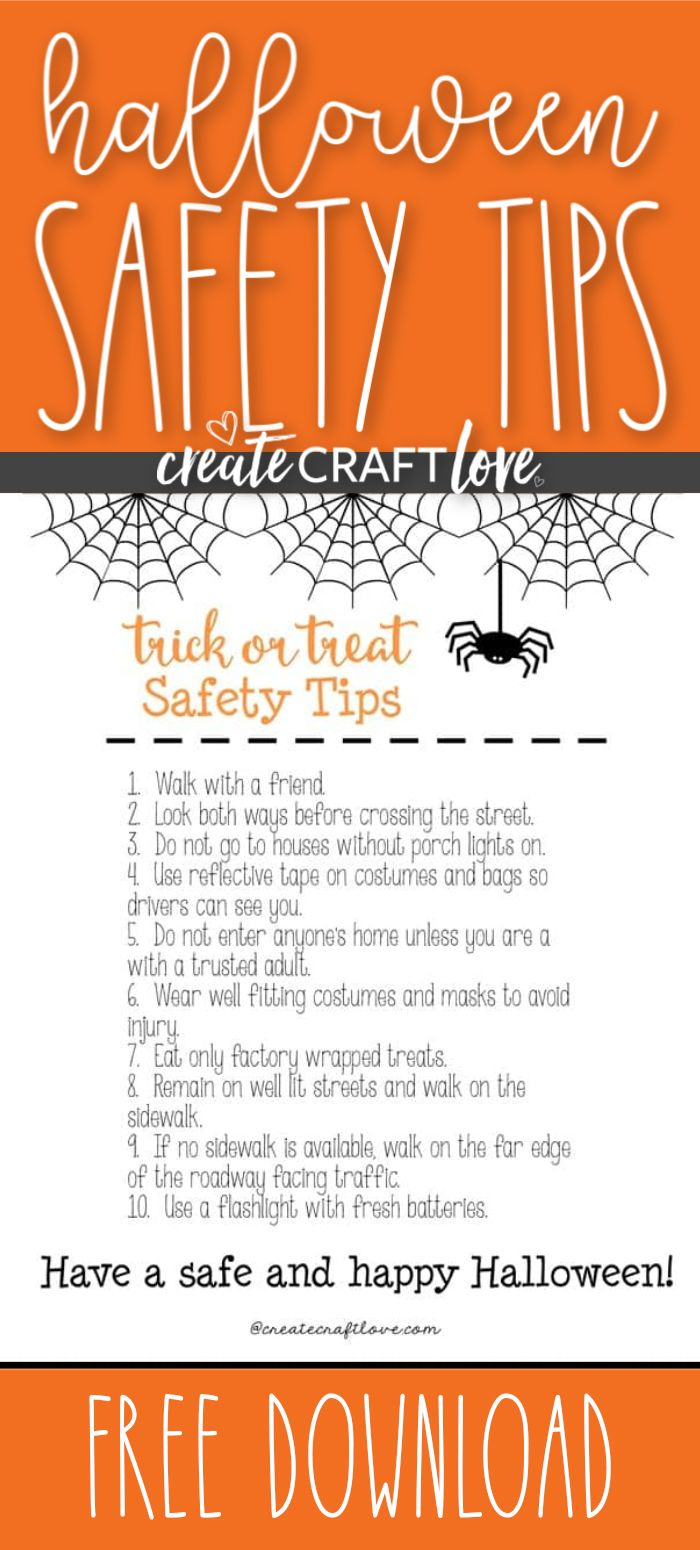 Halloween Safety Tips within Printable Halloween Safety Tips