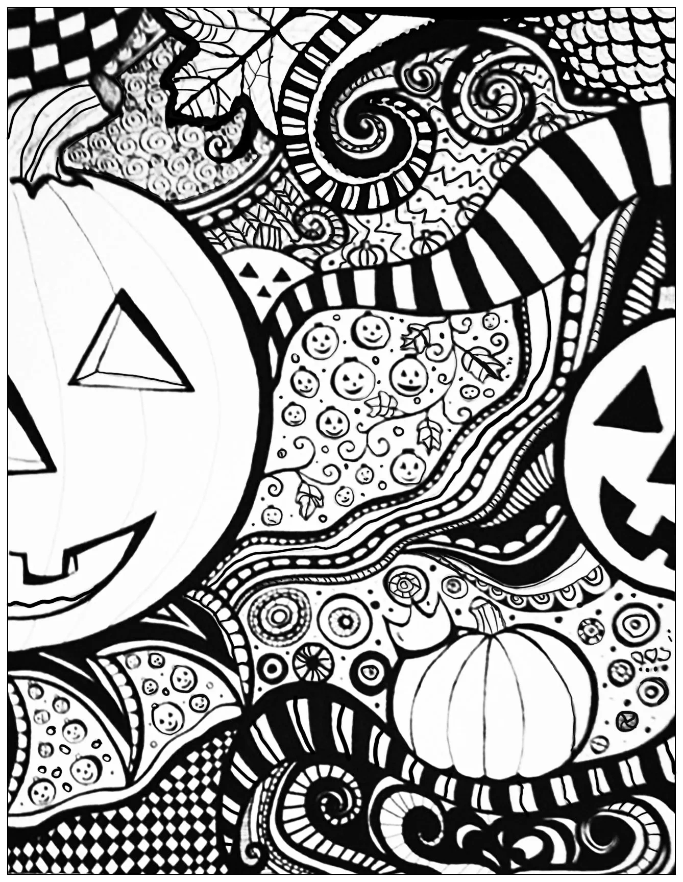 Halloween Sheet - Halloween Coloring Pages For Adults for Free Printable Halloween Adult Coloring Pages