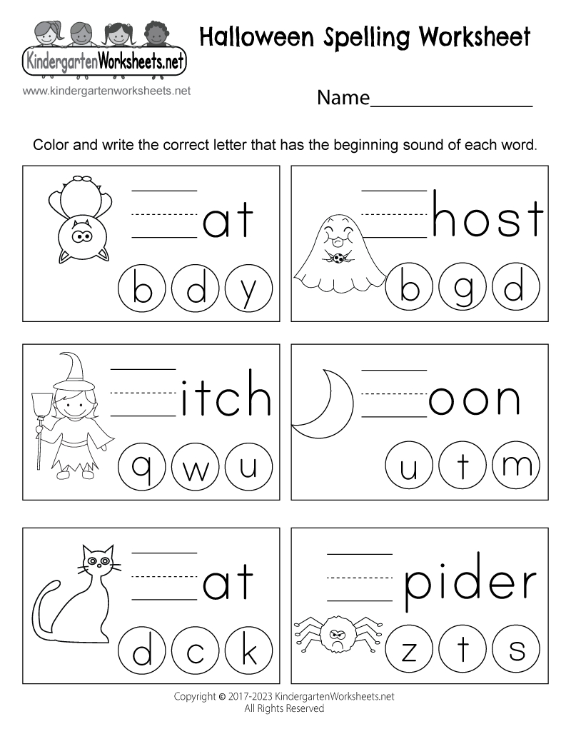 Halloween Spelling Worksheet - Free Printable, Digital, &amp;amp; Pdf in Free Printable Halloween Sight Word Worksheets