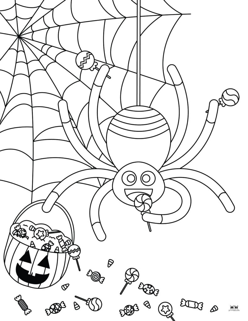 Halloween Spider Coloring Pages - 25 Free Pages | Printabulls pertaining to Printable Halloween Spider