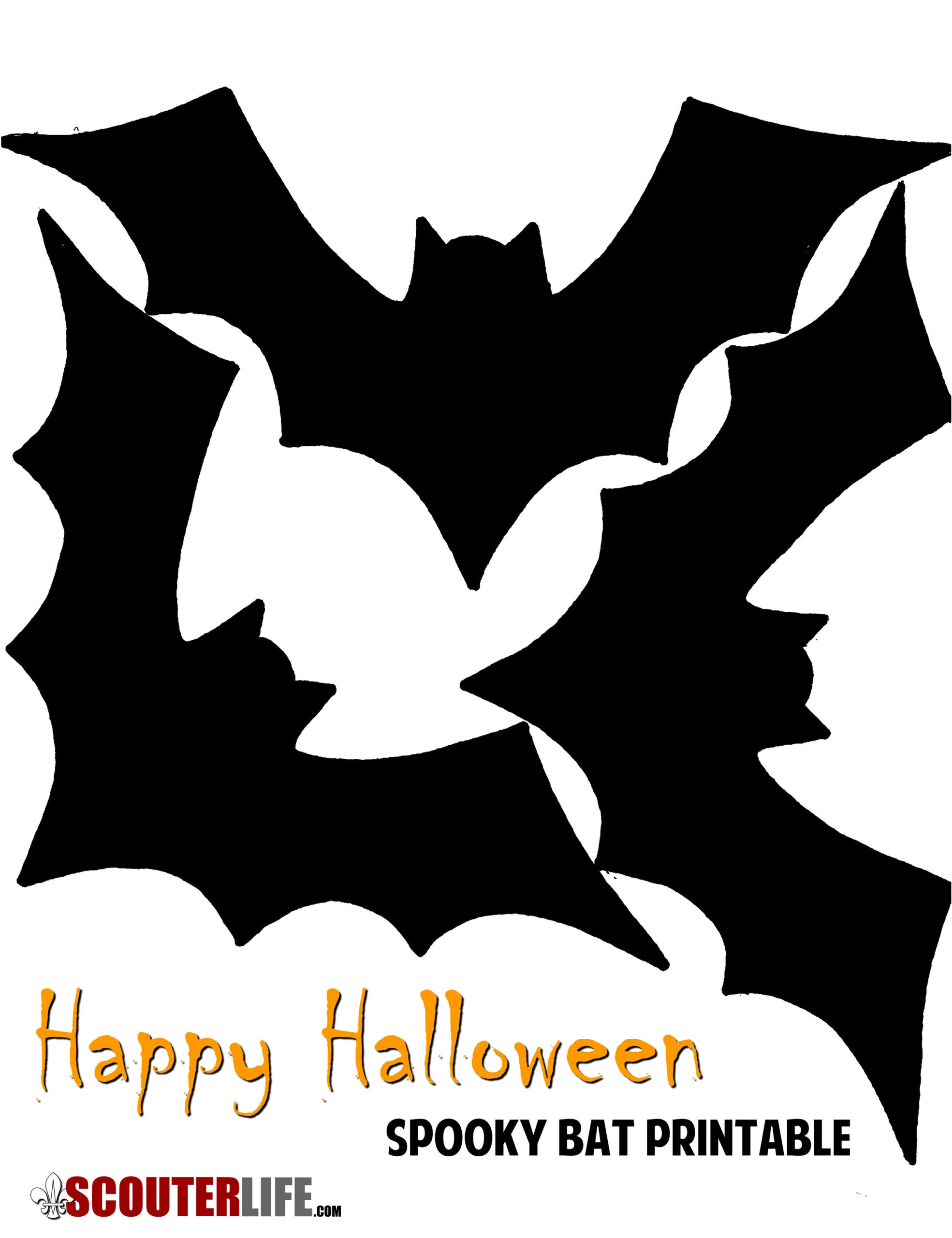 Halloween Spooky Bat Printable — Scouterlife within Printable Halloween Bat Template