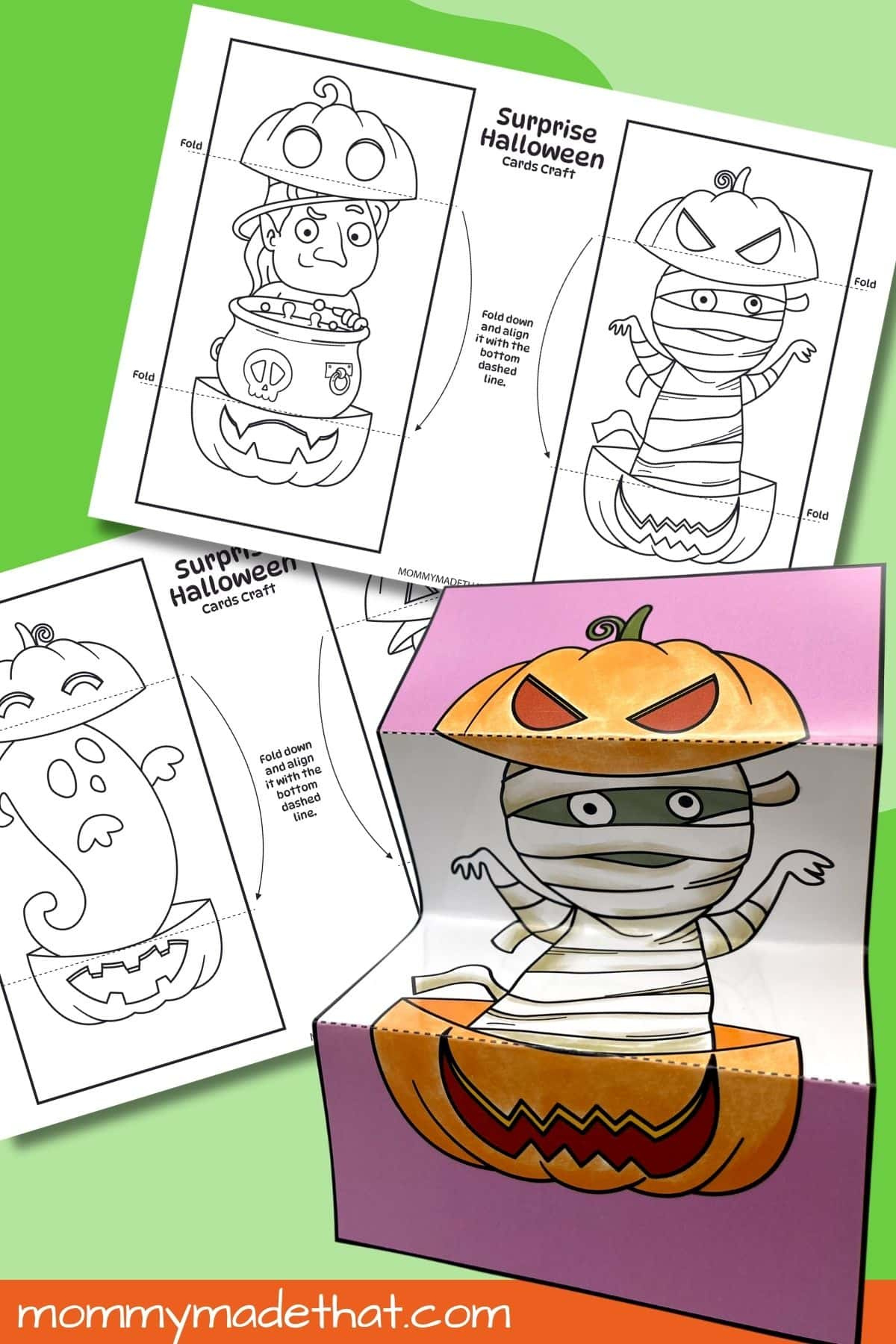 Halloween Surprise Cards: A Fun Coloring Activity pertaining to Printable Halloween Cards To Color