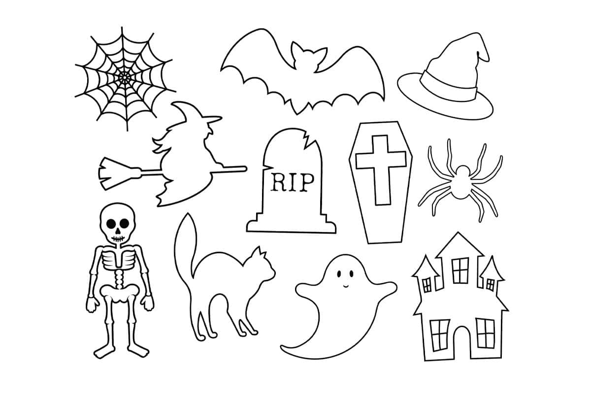 Halloween Templates - Free Printable Outlines, Shapes, &amp;amp; Stencils inside Free Printable Halloween Templates