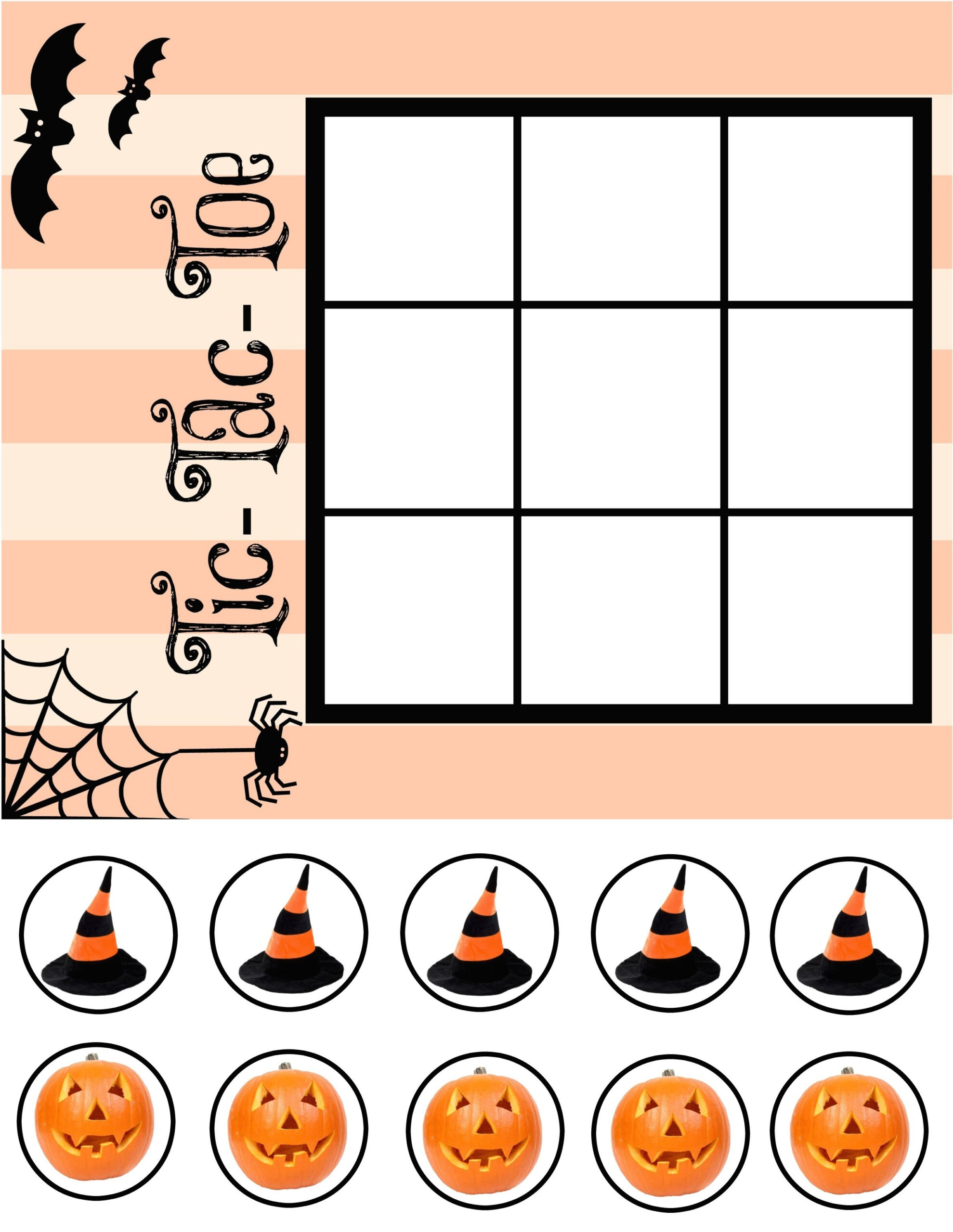 Halloween Tic Tac Toe {Printable} - Our Potluck Family pertaining to Free Printable Halloween Tic Tac Toe Board