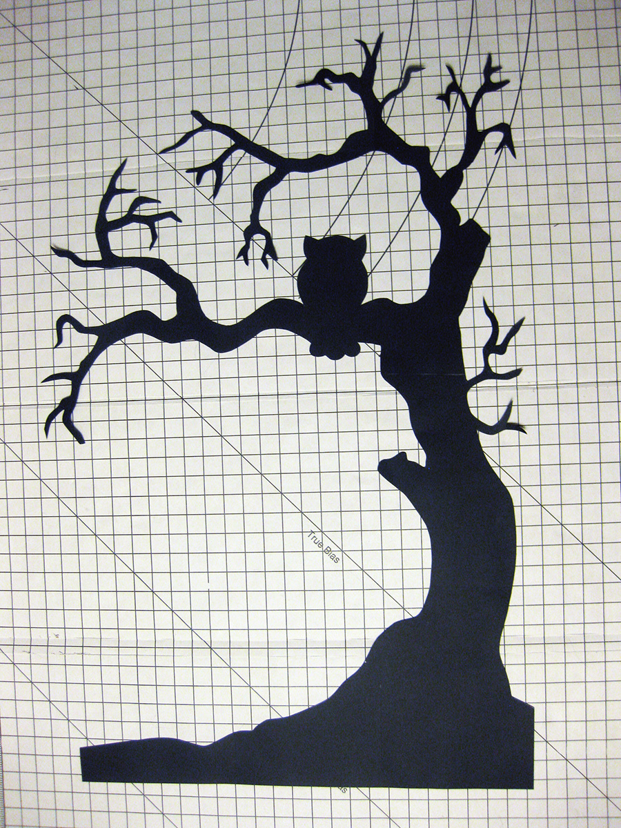 Halloween Tree Window Silhouette | Sprinkleofhappiness regarding Printable Halloween Window Silhouettes