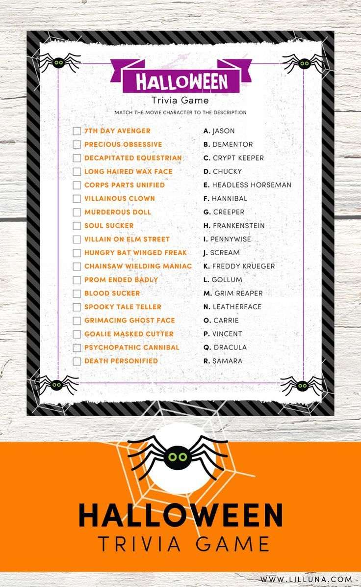 Halloween Trivia Print with Halloween Quiz Printable Free