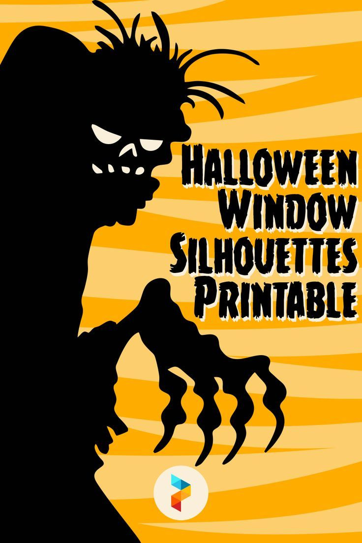 Halloween Window Silhouettes Printable throughout Printable Halloween Window Silhouettes Template
