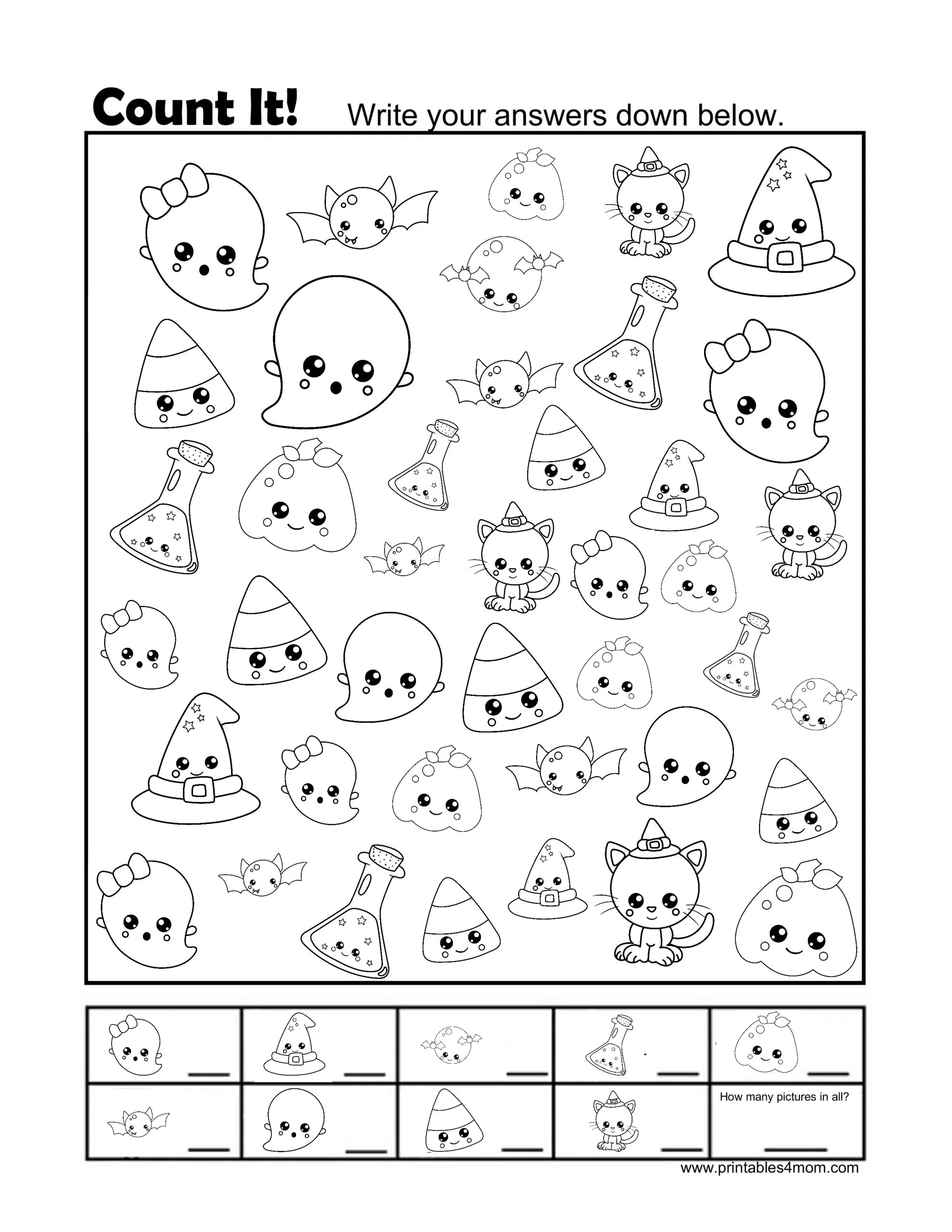 Halloween Worksheets For Kindergarten (Free Printables with Free Printable Halloween Activities For Kindergarten