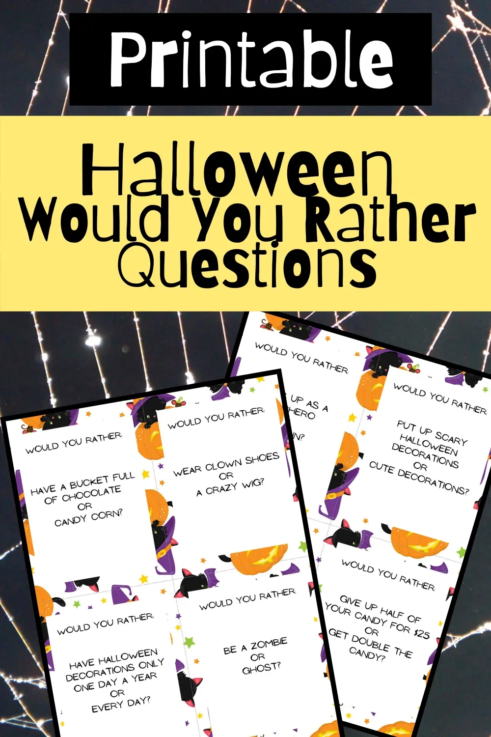Halloween Would You Rather Questions For Kids | Free Printable in Free Printable Halloween Would You Rather