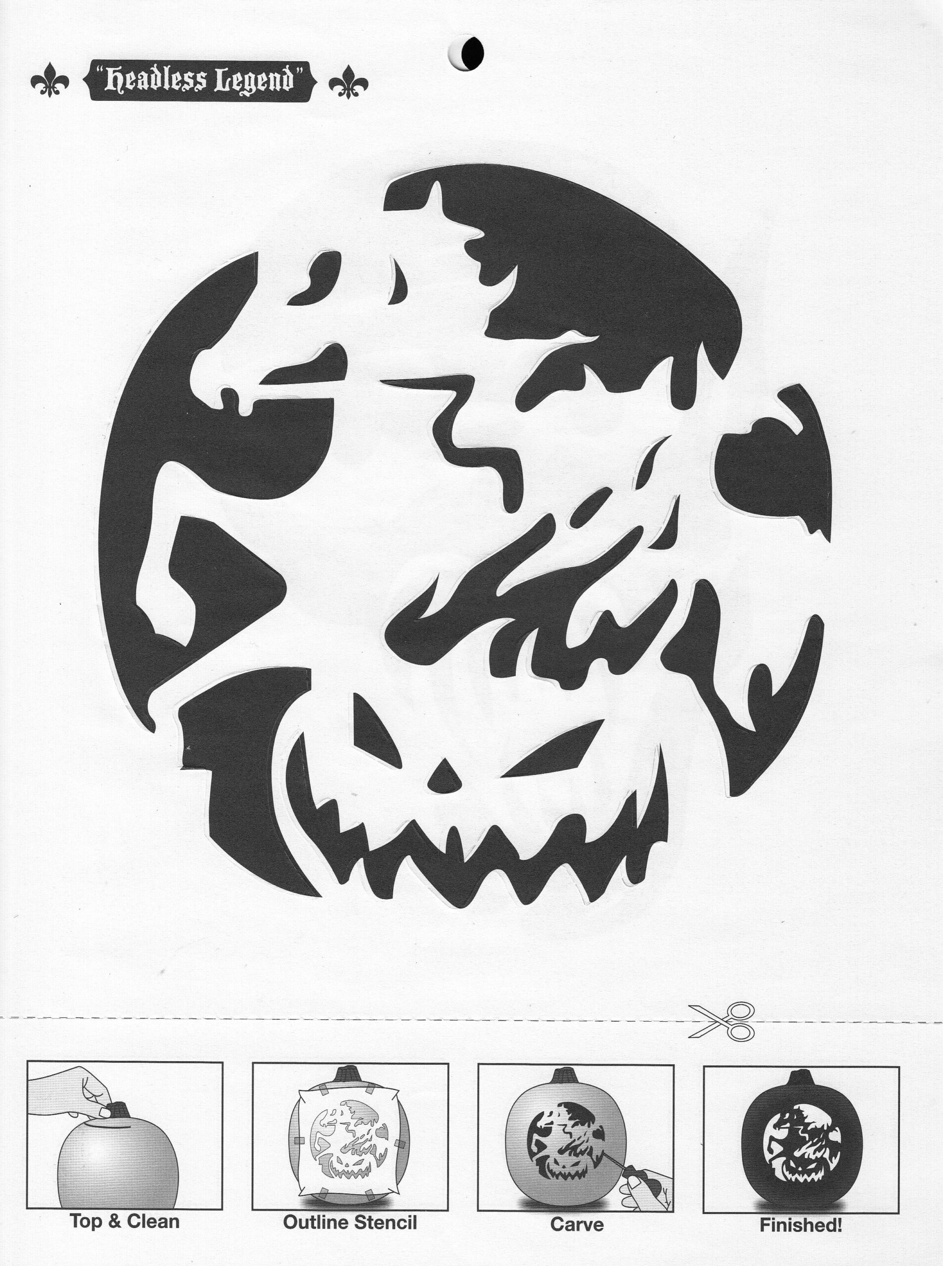 Headless Horseman (Free Pumpkin Stencil - Pumpkin Pattern intended for Printable Headless Horseman Pumpkin Stencil